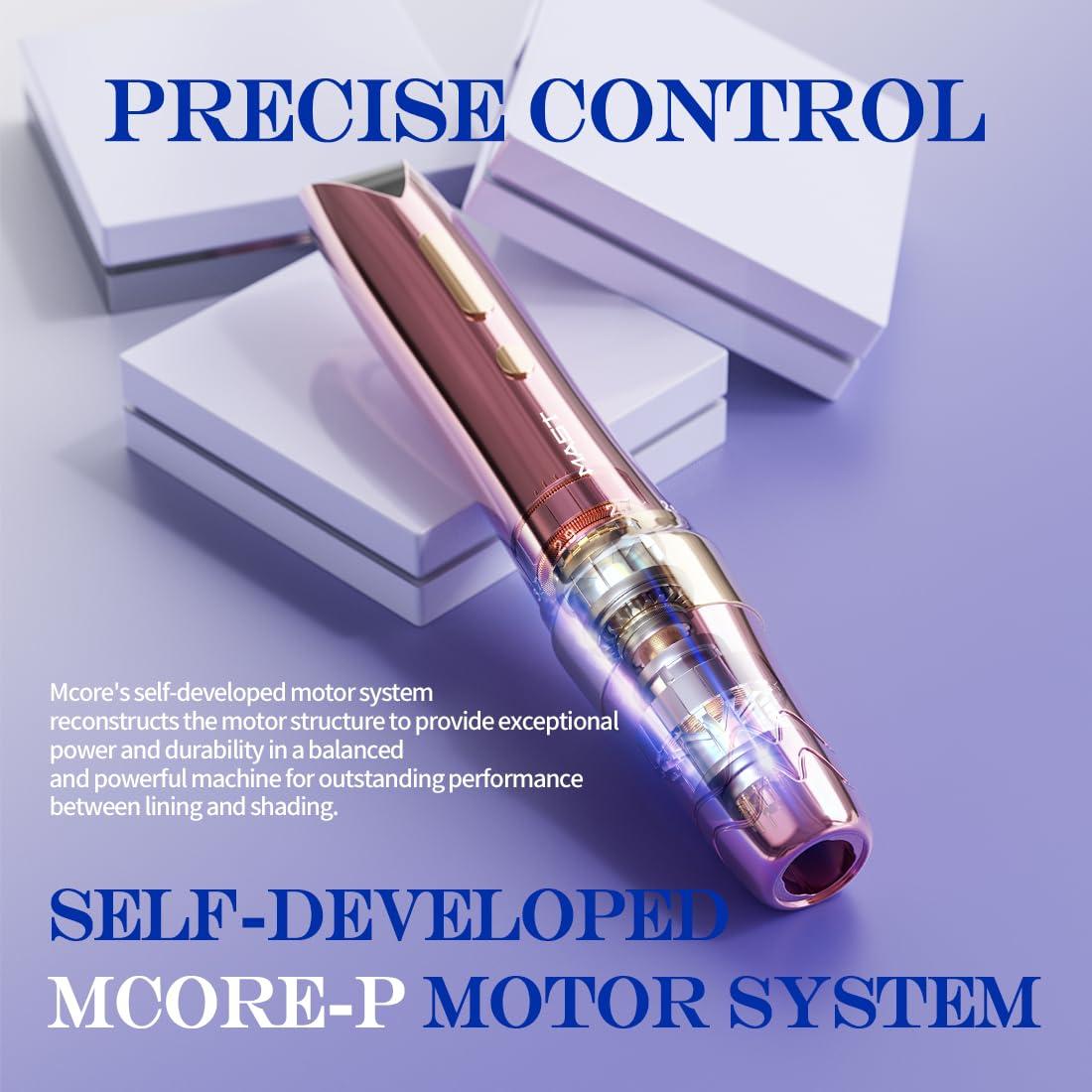 Mast P60 Máquina de Tatuaje Inalámbrica Rosa 121g 5 Longitudes