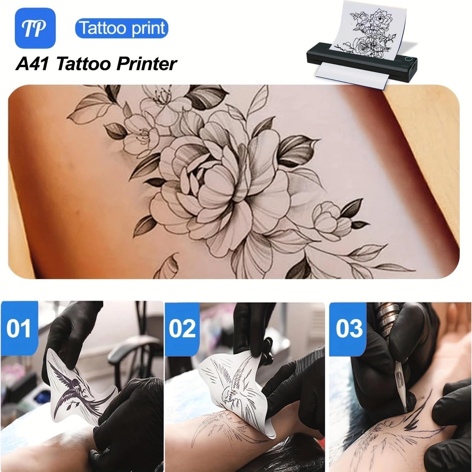 Impresora de Plantillas de Tatuaje YOULABLE 2BB6HJXM - Inalámbrica Bluetooth