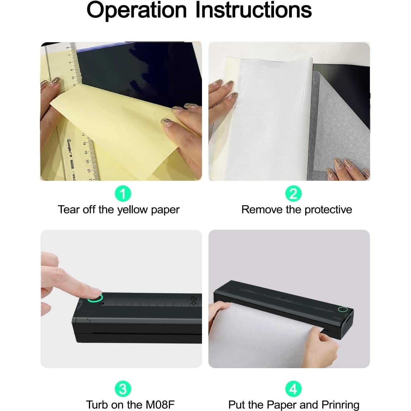 Impresora de Plantillas de Tatuaje YOULABLE 2BB6HJXM - Inalámbrica Bluetooth