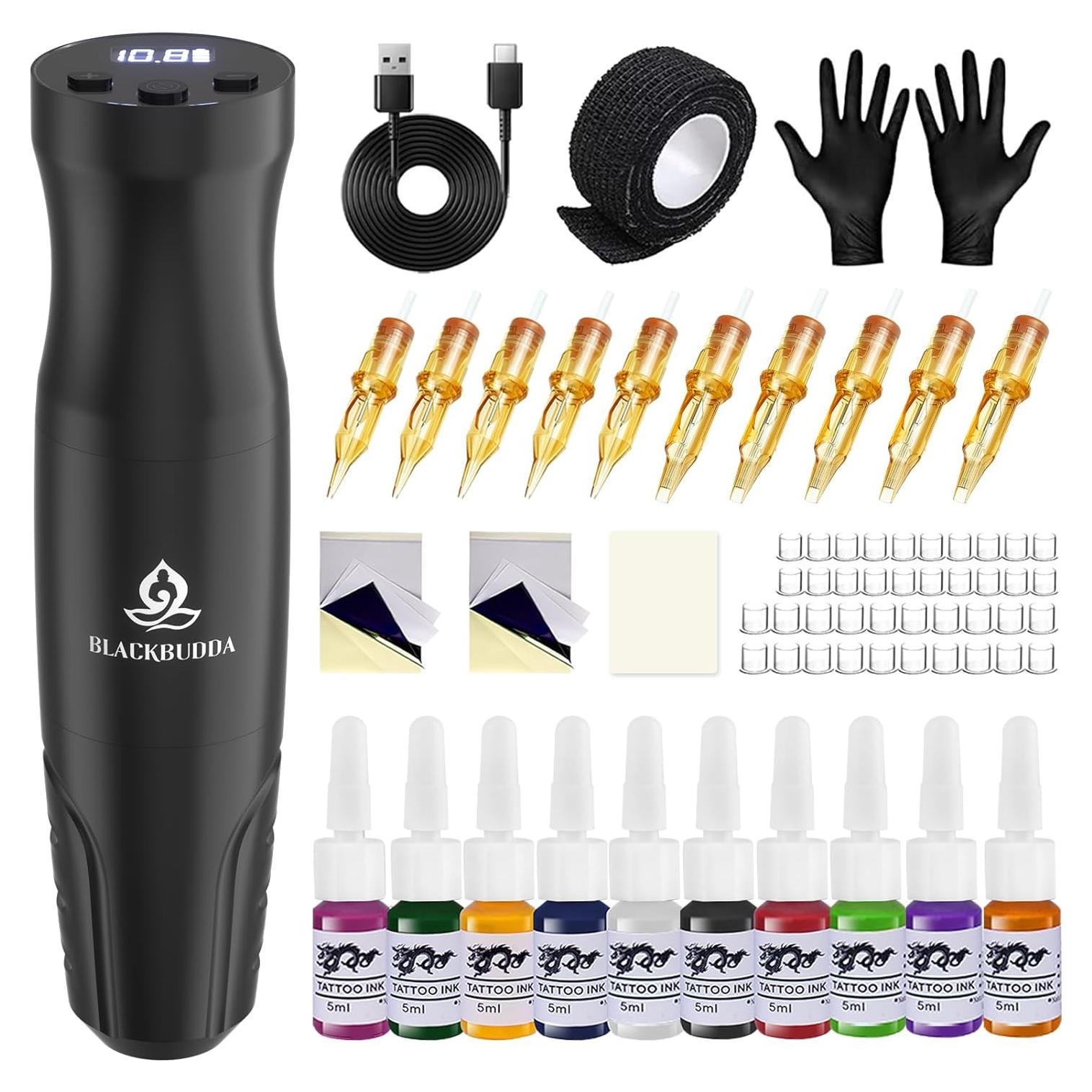 Kit de Tatuaje Inalámbrico Blackbudda para Principiantes