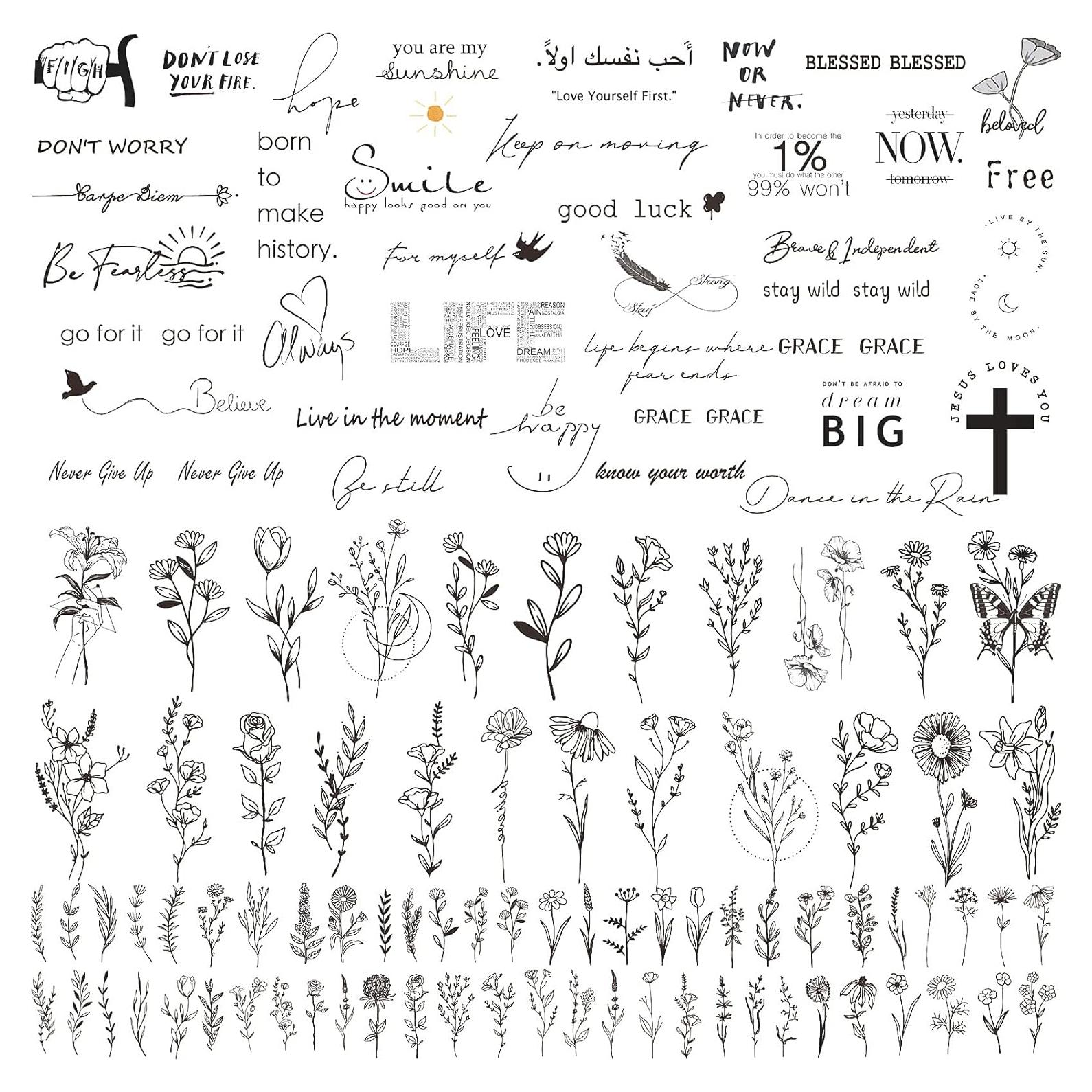 Tatuajes Temporales Realistas Zeecdatoo 160+ Piezas 74 Hojas