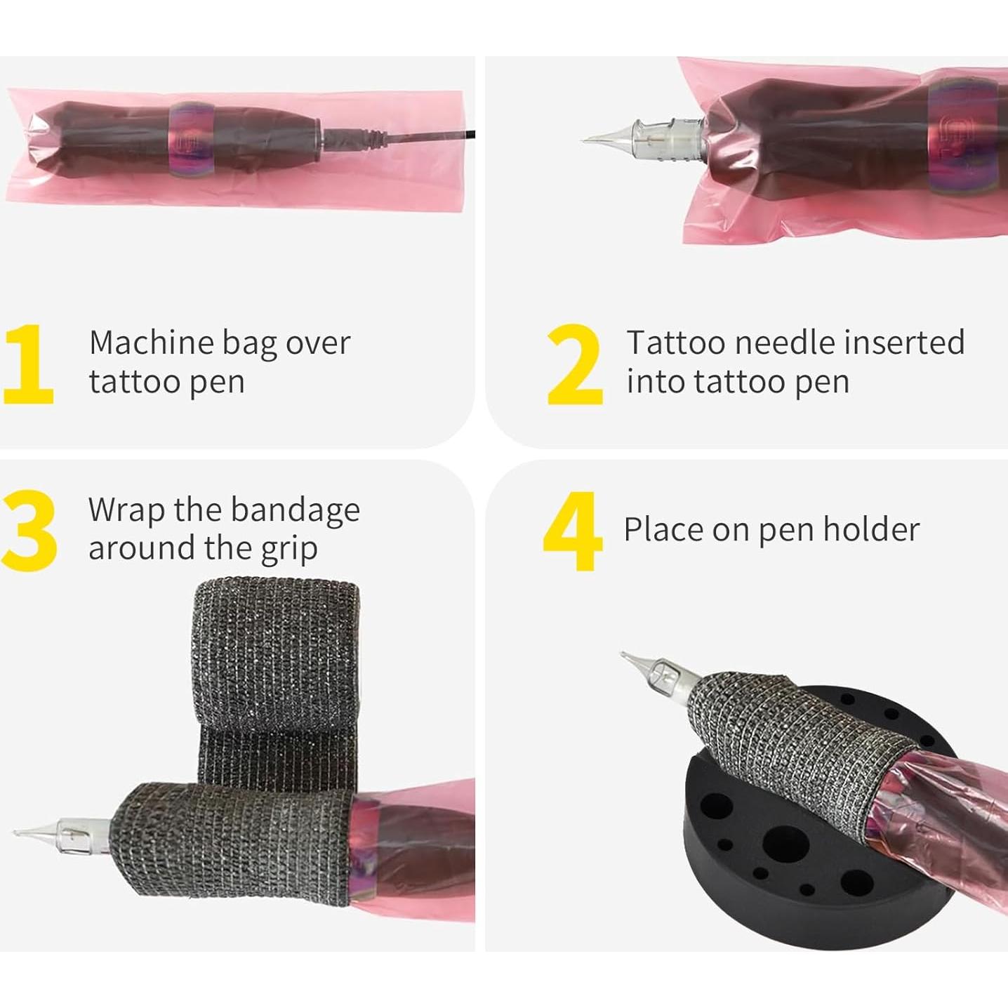 200 Fundas desechables para máquina de tatuaje Narkasy