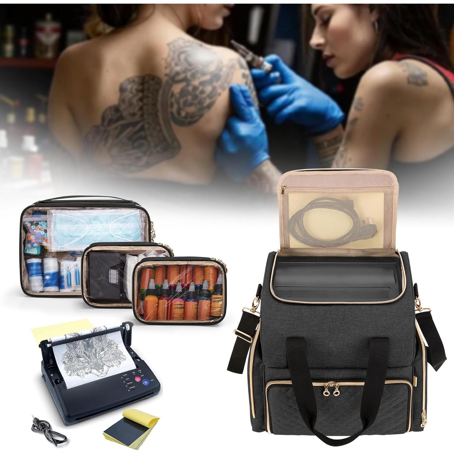 Funda de Viaje para Tatuajes LUXJA con 3 Estuches Extraíbles