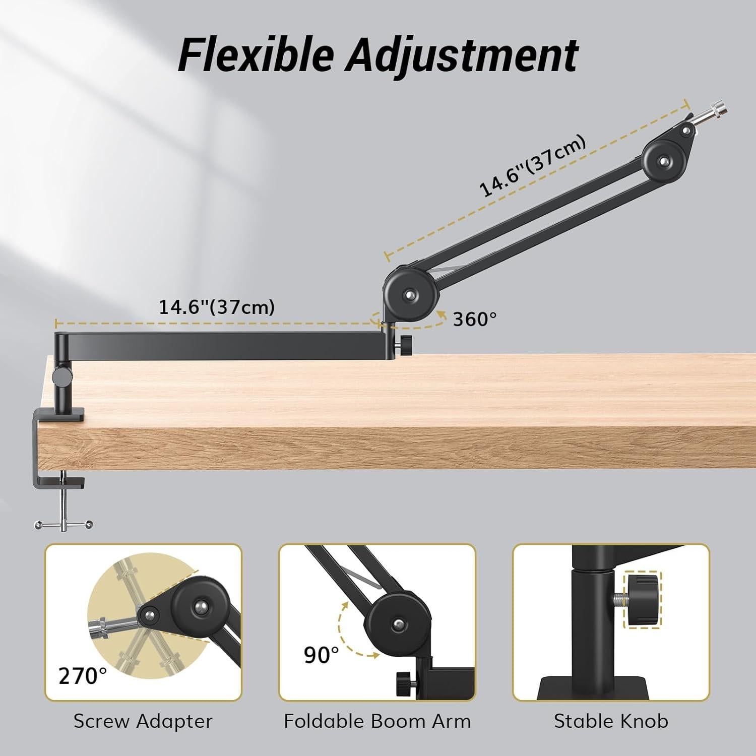 Brazo de Micrófono TONOR T40LP Ajustable Negro 1.5 kg