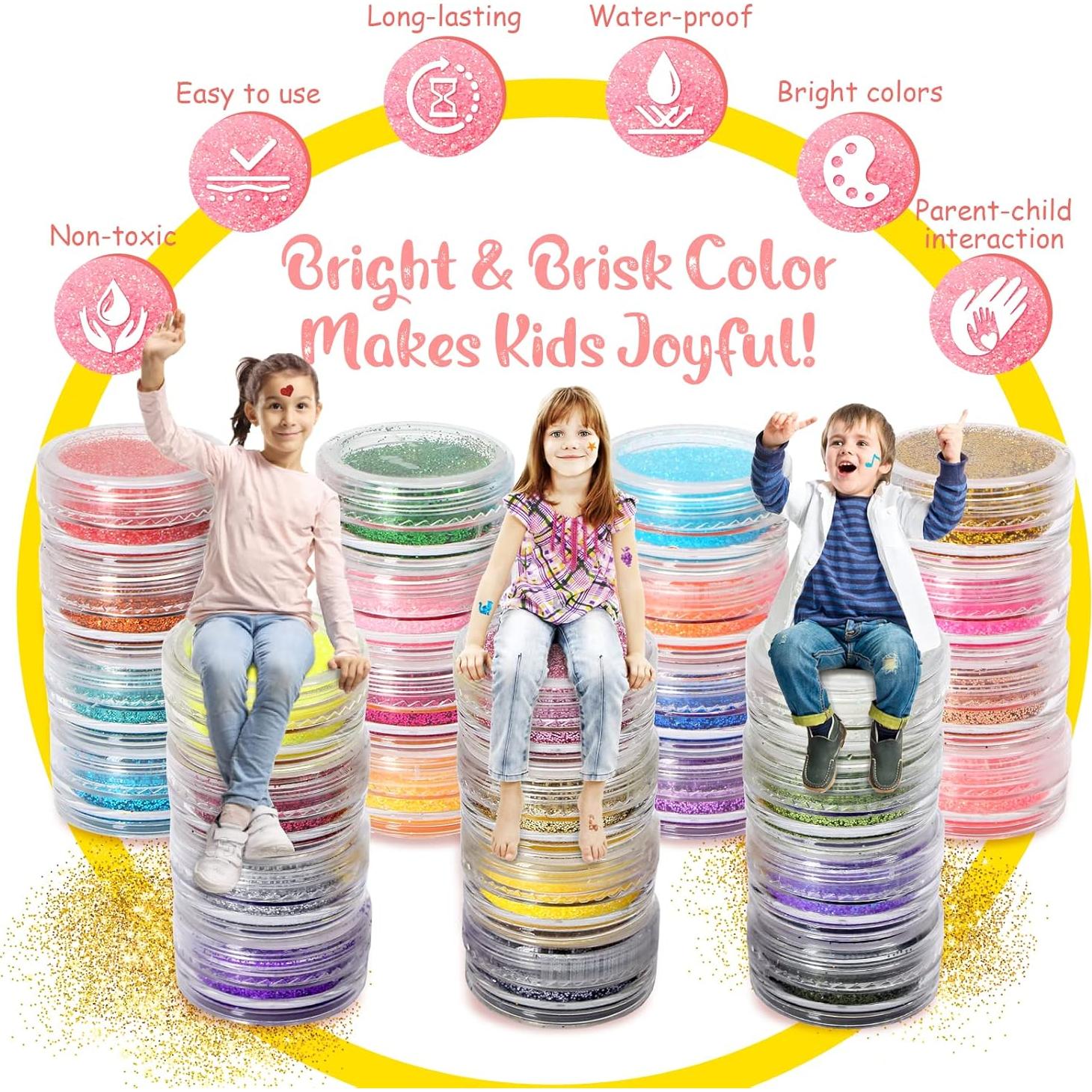 Kit de Tatuajes Temporales de Brillo Diario de Eleanore - 31 Colores