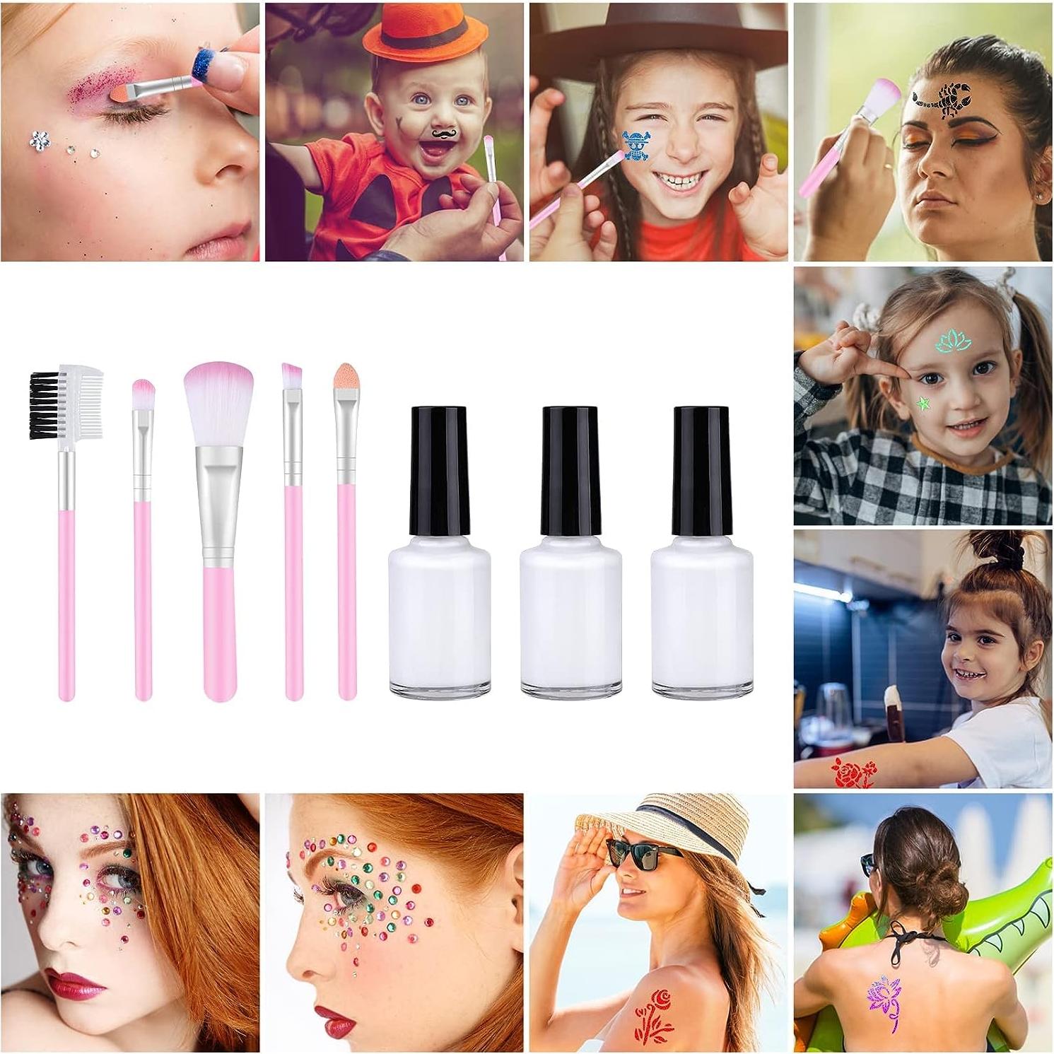 Kit de Tatuajes Temporales de Brillo Aottom - 41 Colores y 204 Plantillas