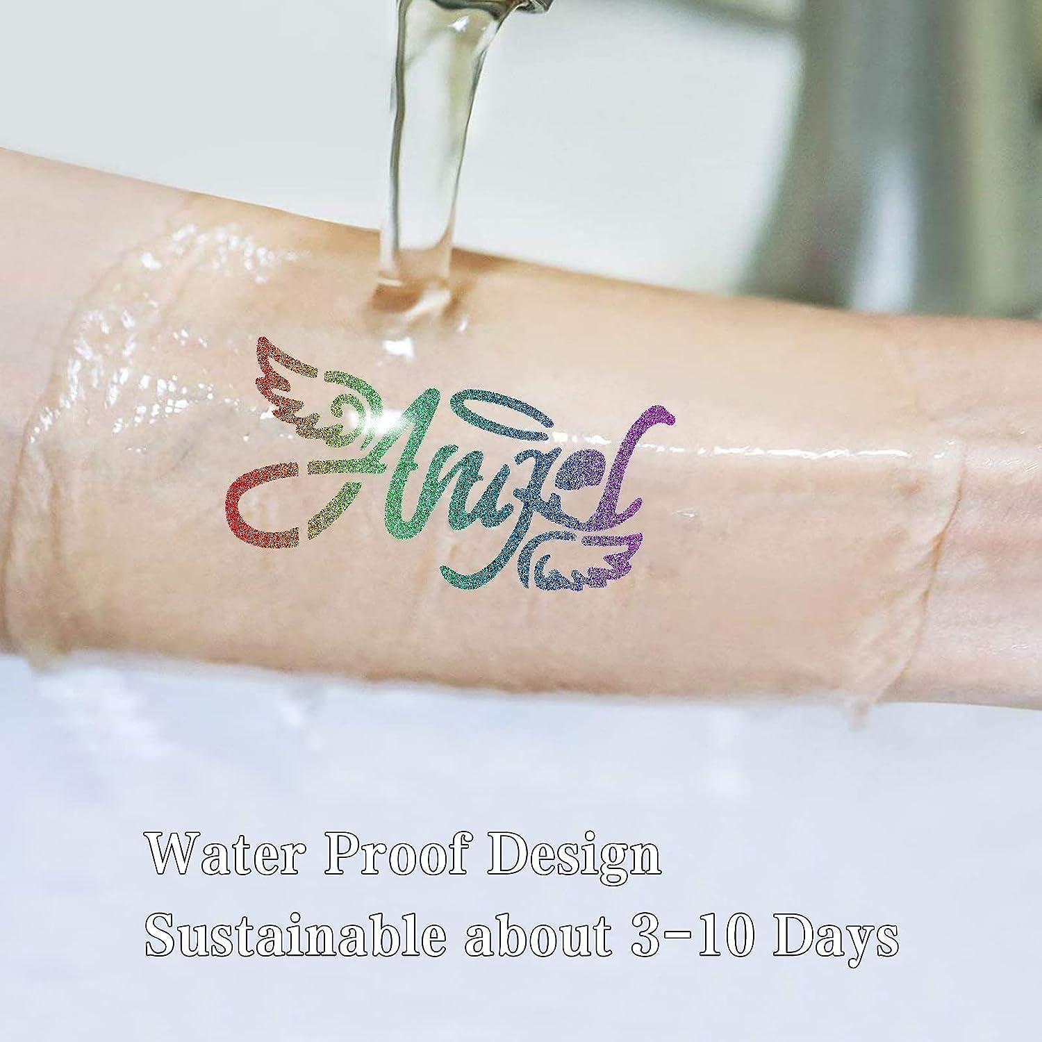 Kit de Tatuajes Temporales de Brillo Aottom - 41 Colores y 204 Plantillas