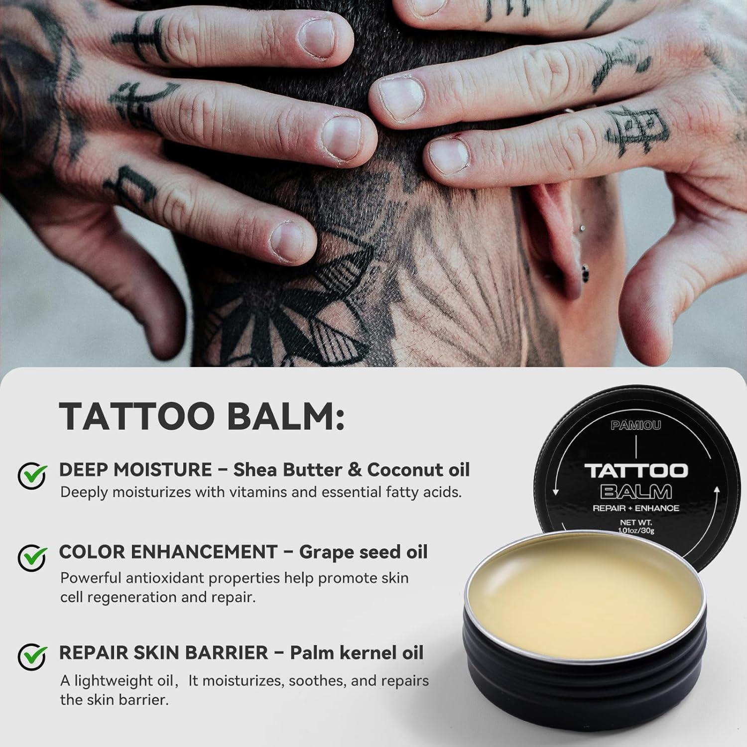Kit Cuidado Post-Tatuaje Pamiou - Jabón, Loción y Bálsamo