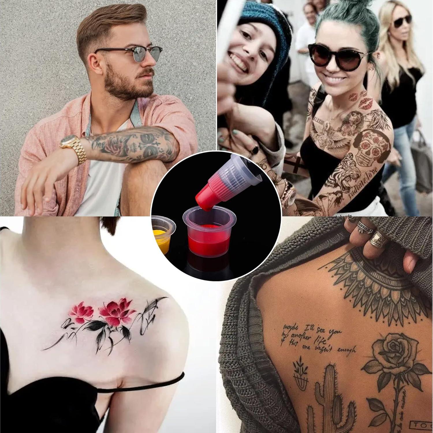 302PCS Tapas de Tinta para Tatuajes Yuronam con Soportes