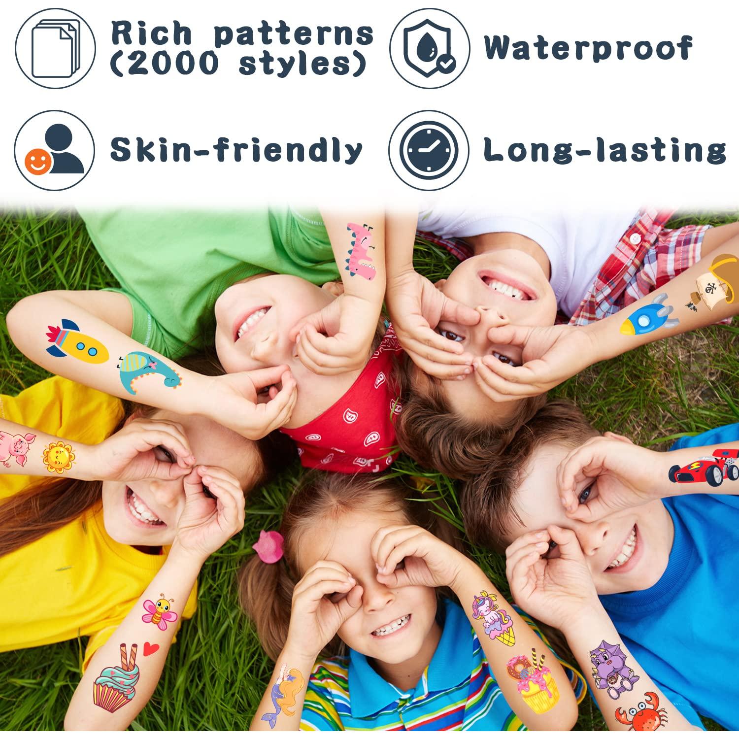 Tatuajes Temporales Partywind 2000 Estilos para Niños