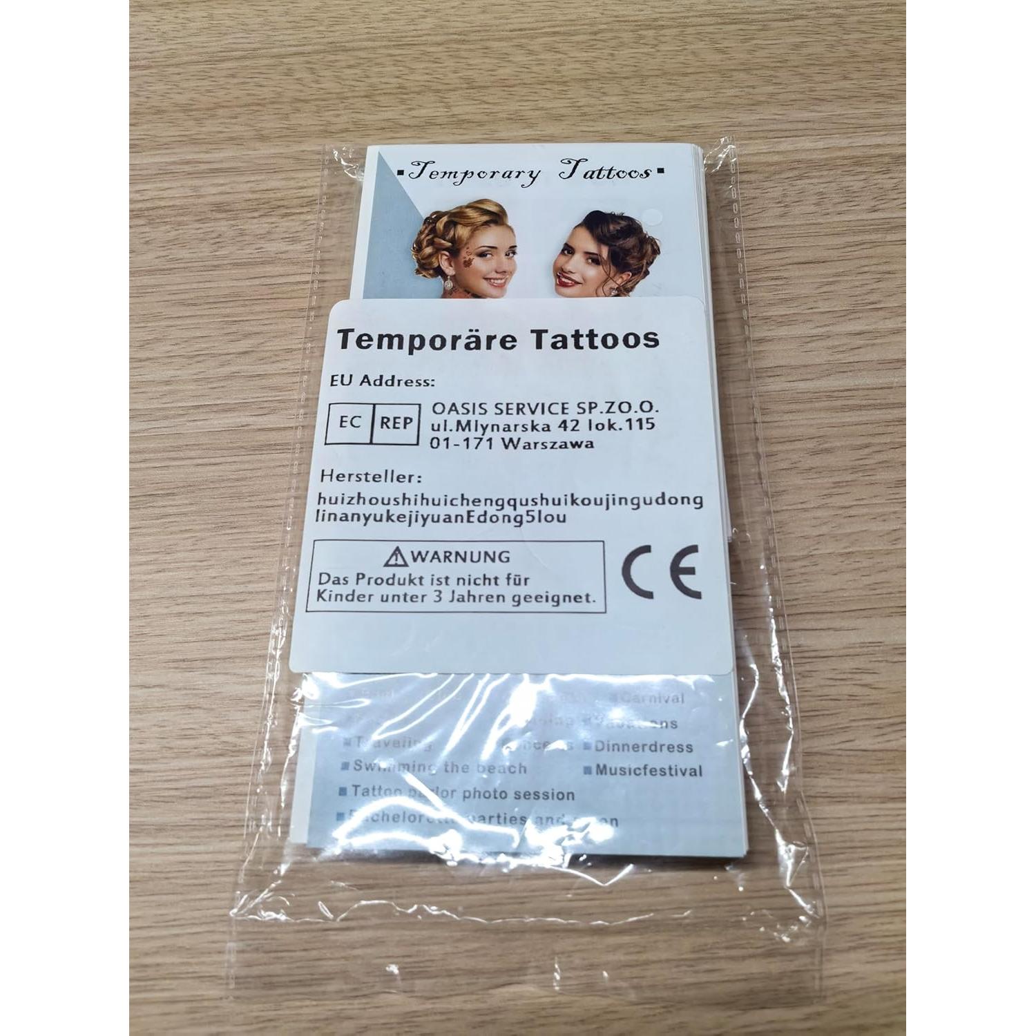 Tatuajes Temporales Metuu Fuego - 77 Hojas para Adultos y Niños