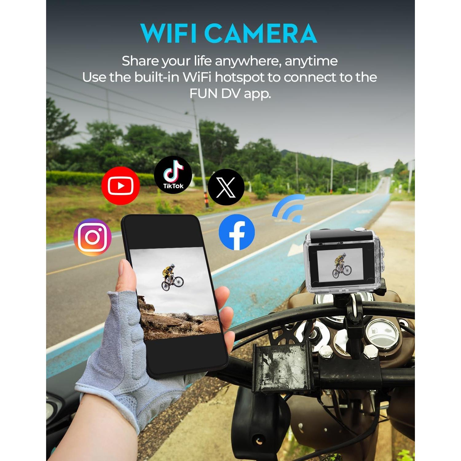 Cámara de Acción 4K TIMNUT 20MP a Prueba de Agua 40m