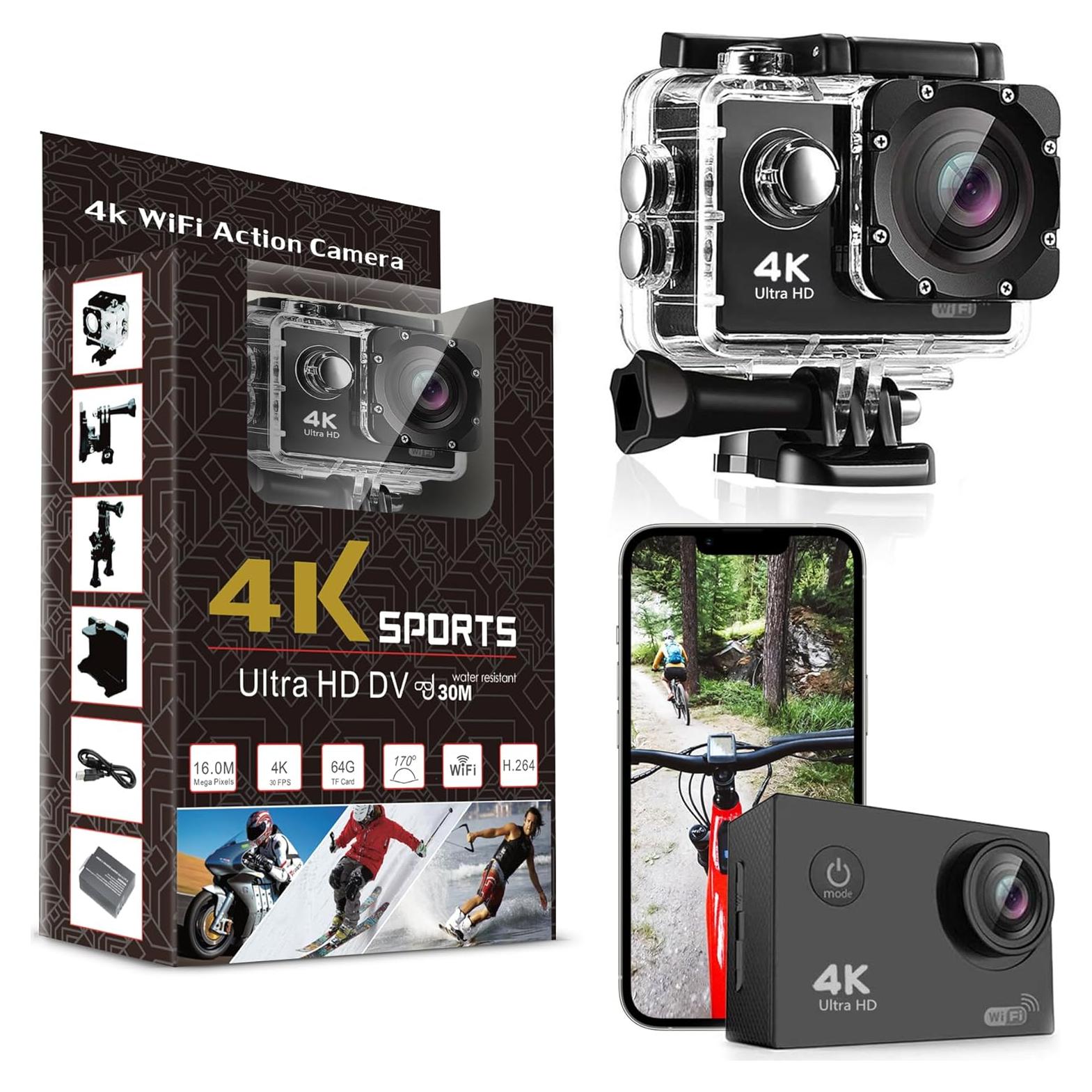Cámara de Acción FREEZE2TRIM Go Plus Cam Pro 4K Impermeable