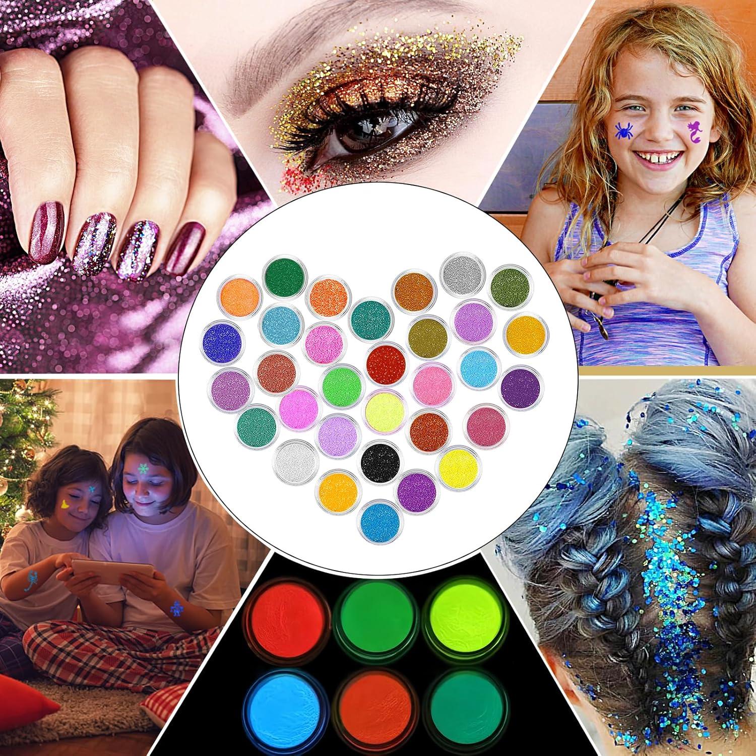 Kit de Tatuajes Temporales Brillantes XiQiDianr - 32 Colores