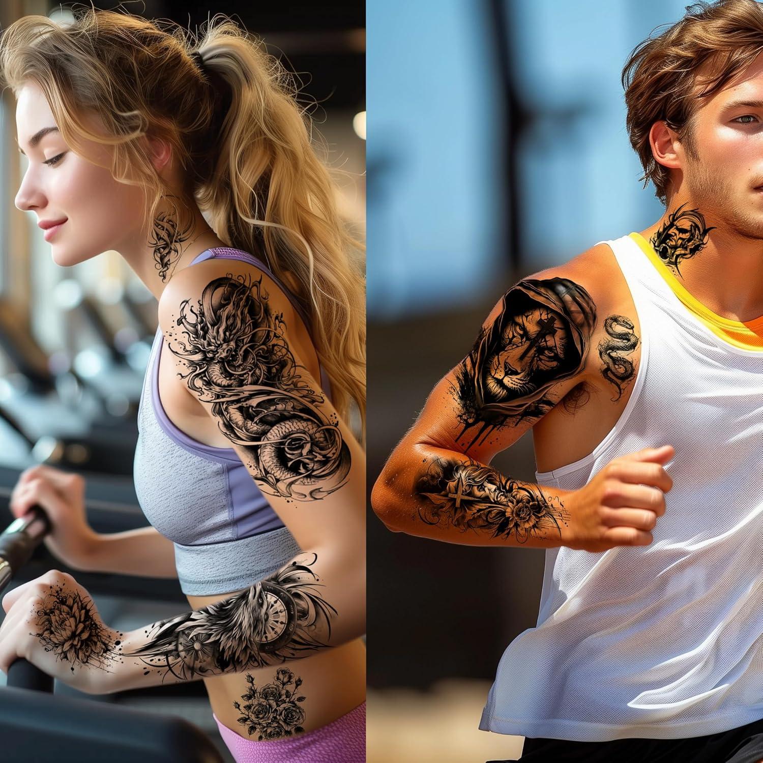 Set de 72 Tatuajes Temporales Glaryyears - Animales y Cráneos