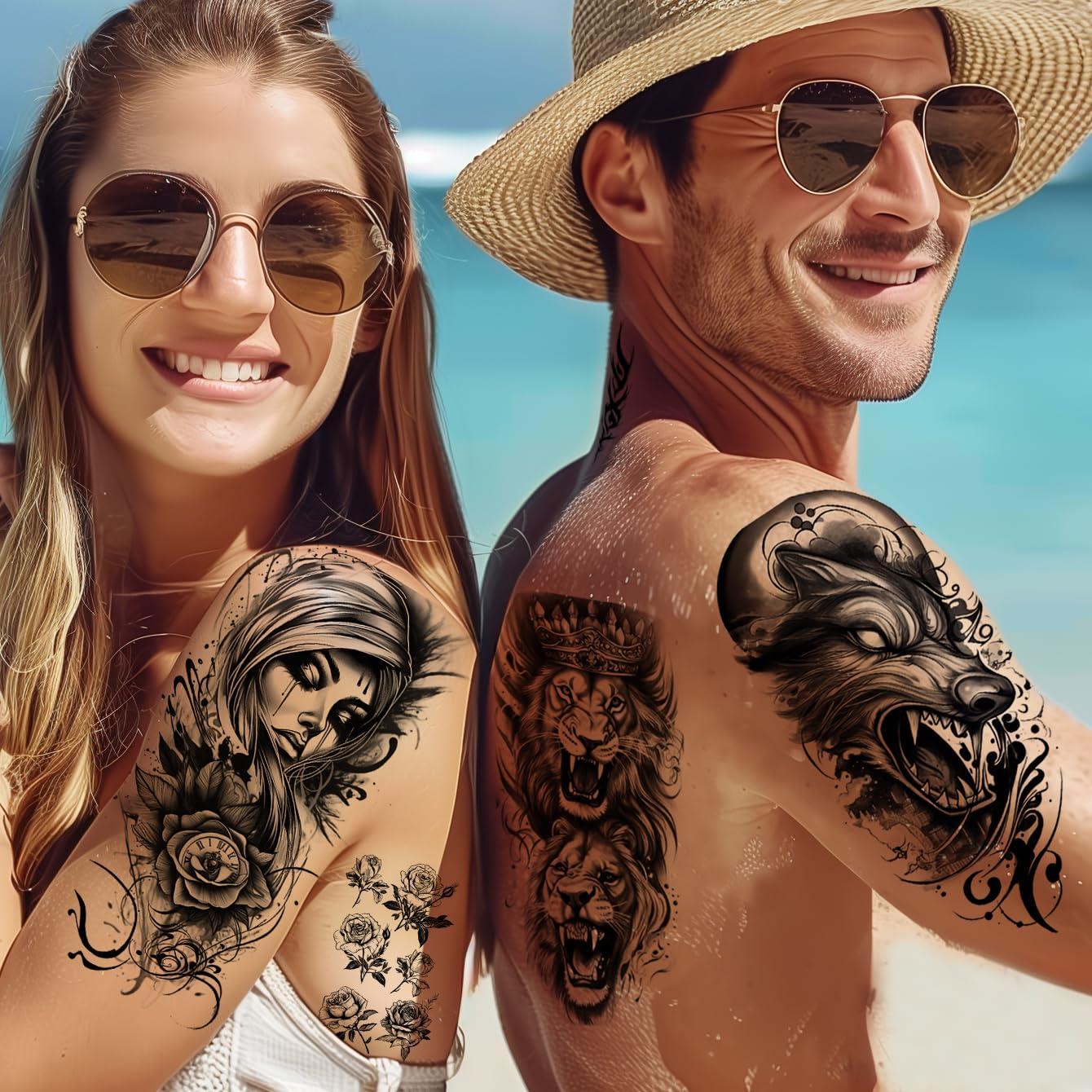 Set de 72 Tatuajes Temporales Glaryyears - Animales y Cráneos