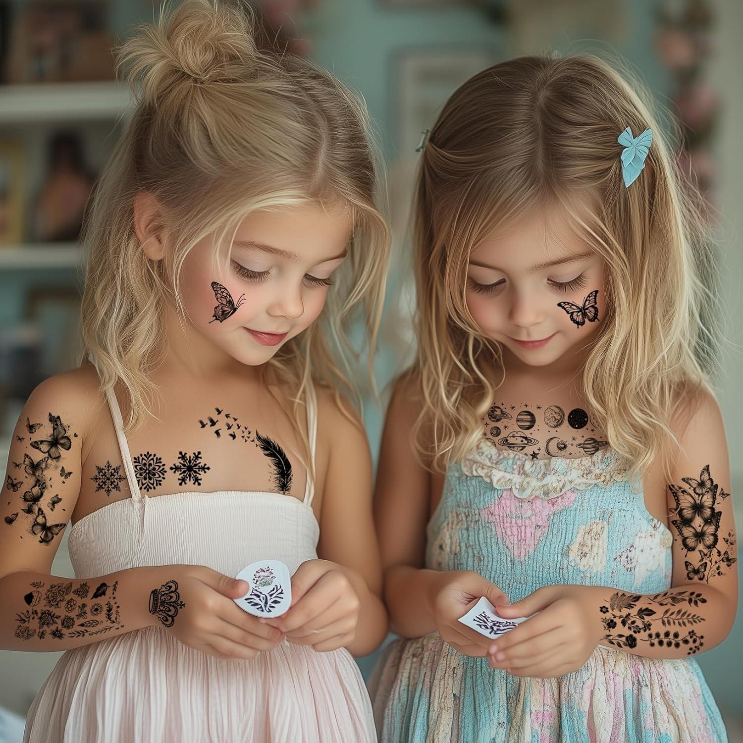 Set de 72 Tatuajes Temporales Glaryyears - Animales y Cráneos