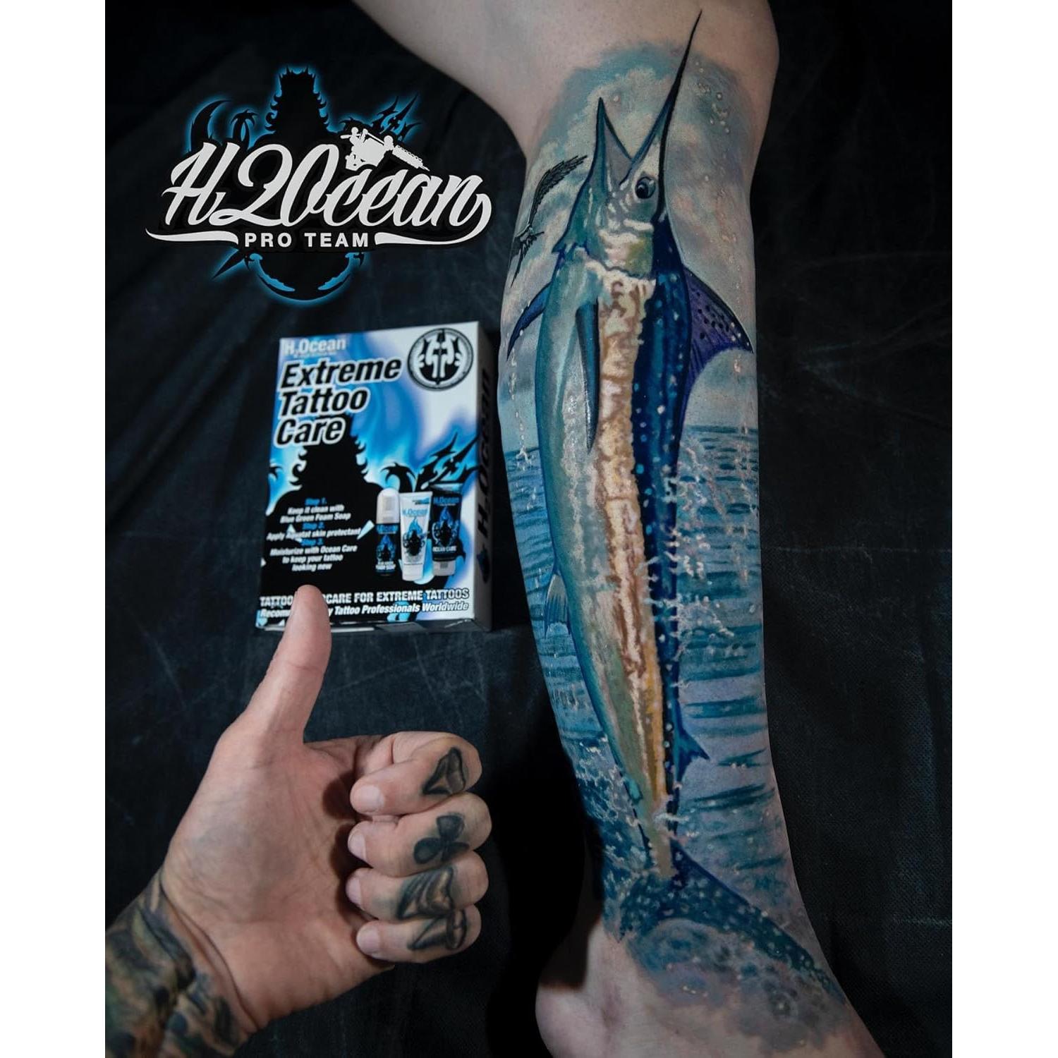 Kit de Cuidado de Tatuajes H2Ocean Extreme - Jabón, Crema y Ungüento