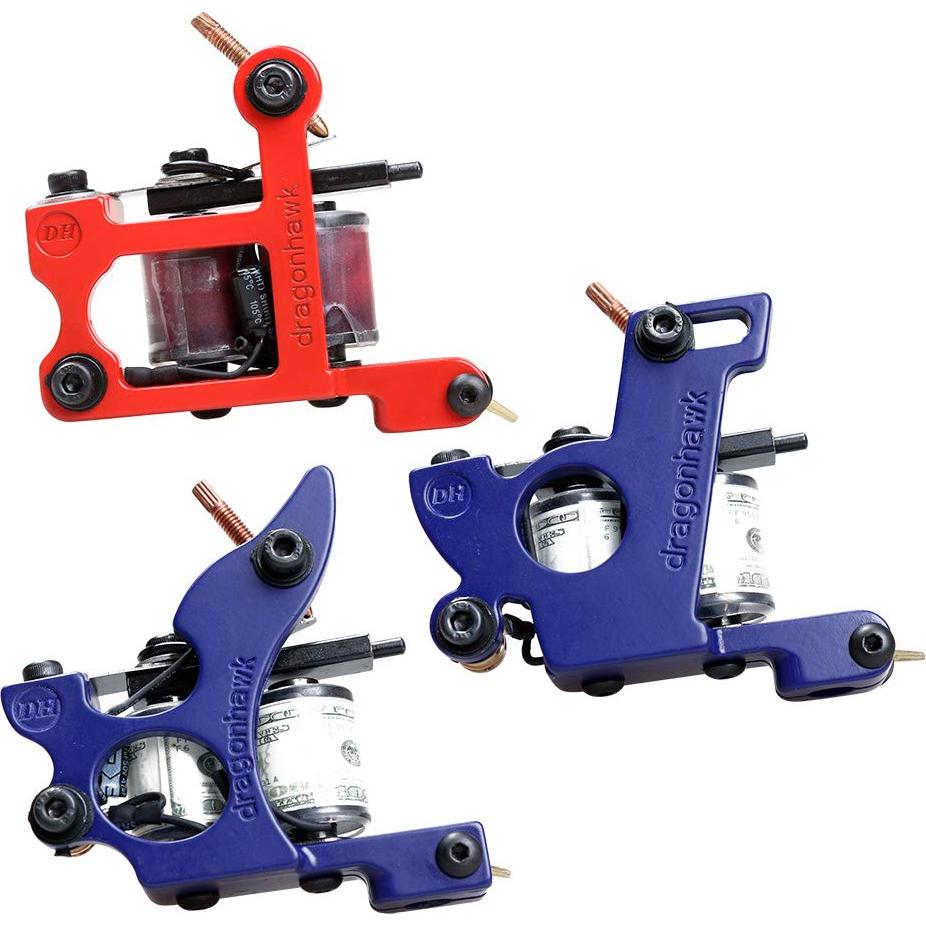 Kit de Tatuaje Completo Dragonhawk para Principiantes - 9 Máquinas, Tintas, Agujas y Más