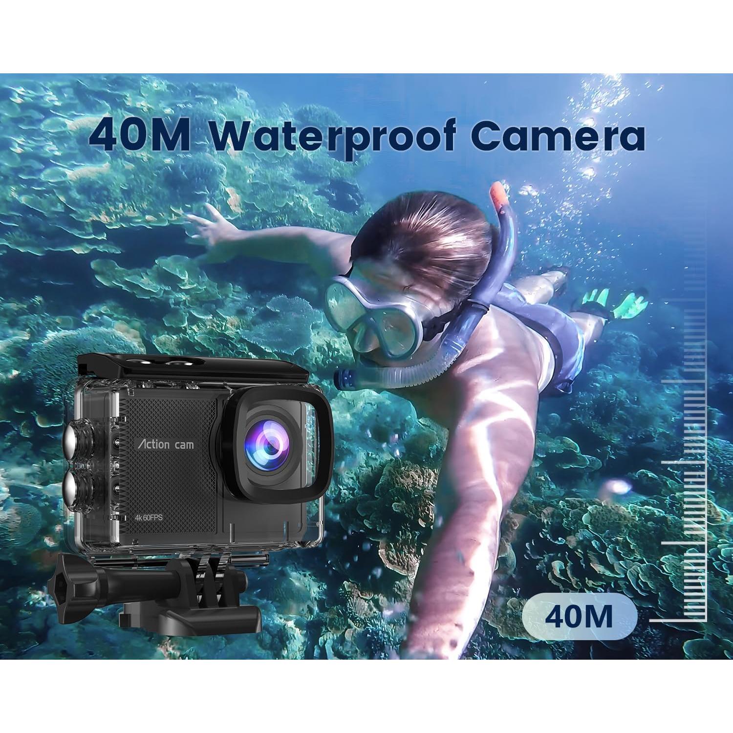 Cámara de Acción 4K Camlance con Tarjeta 64GB y EIS