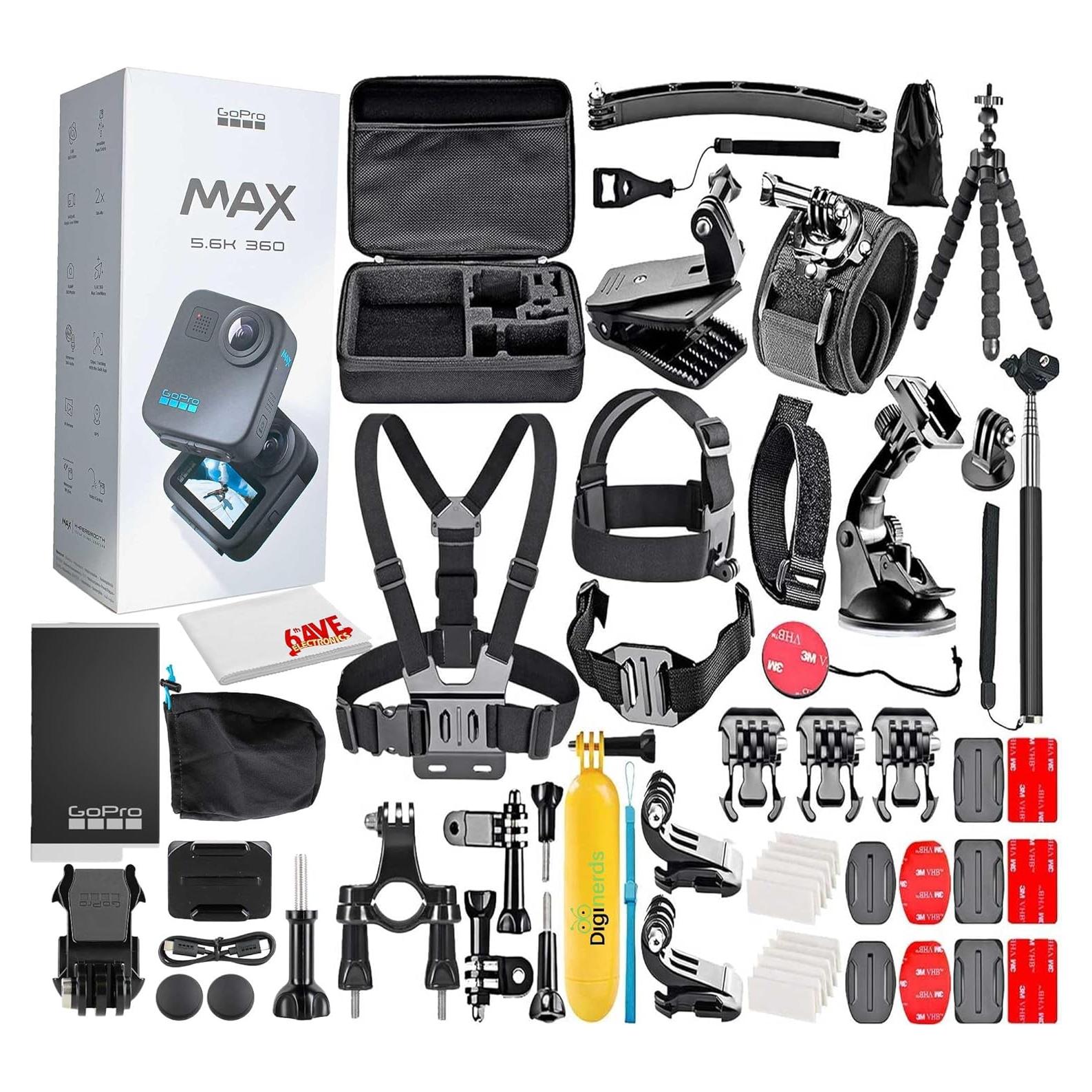 Cámara de Acción GoPro MAX 360 (2025) HD + Kit 50 Accesorios