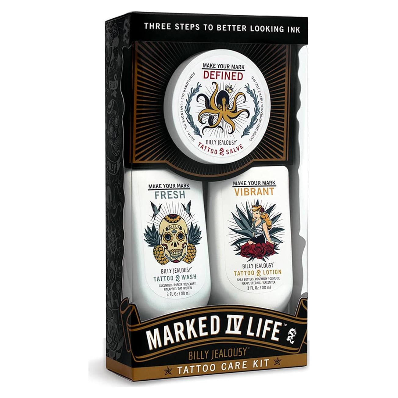 Kit de Cuidado de Tatuajes Billy Jealousy Marked IV 385g