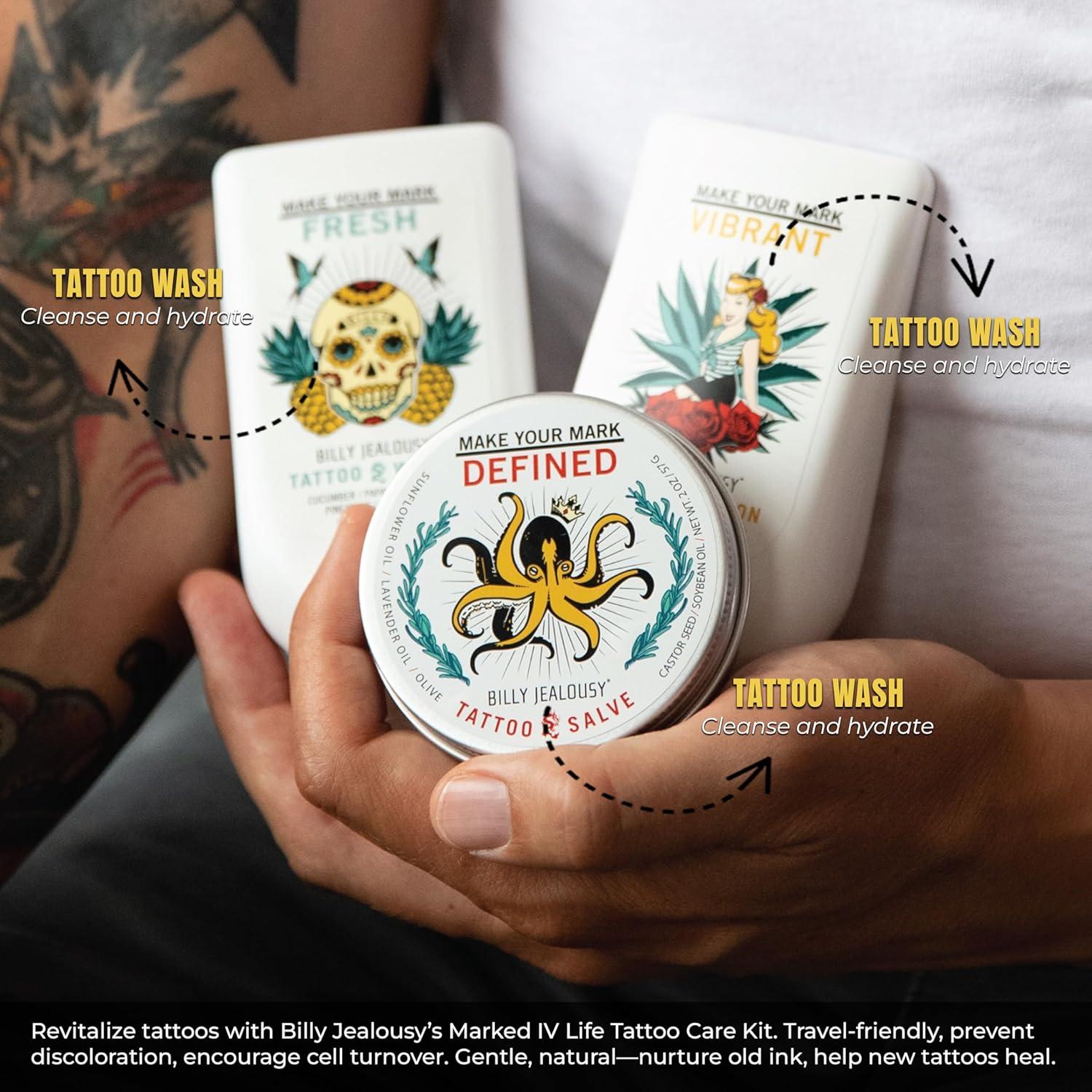 Kit de Cuidado de Tatuajes Billy Jealousy Marked IV 385g