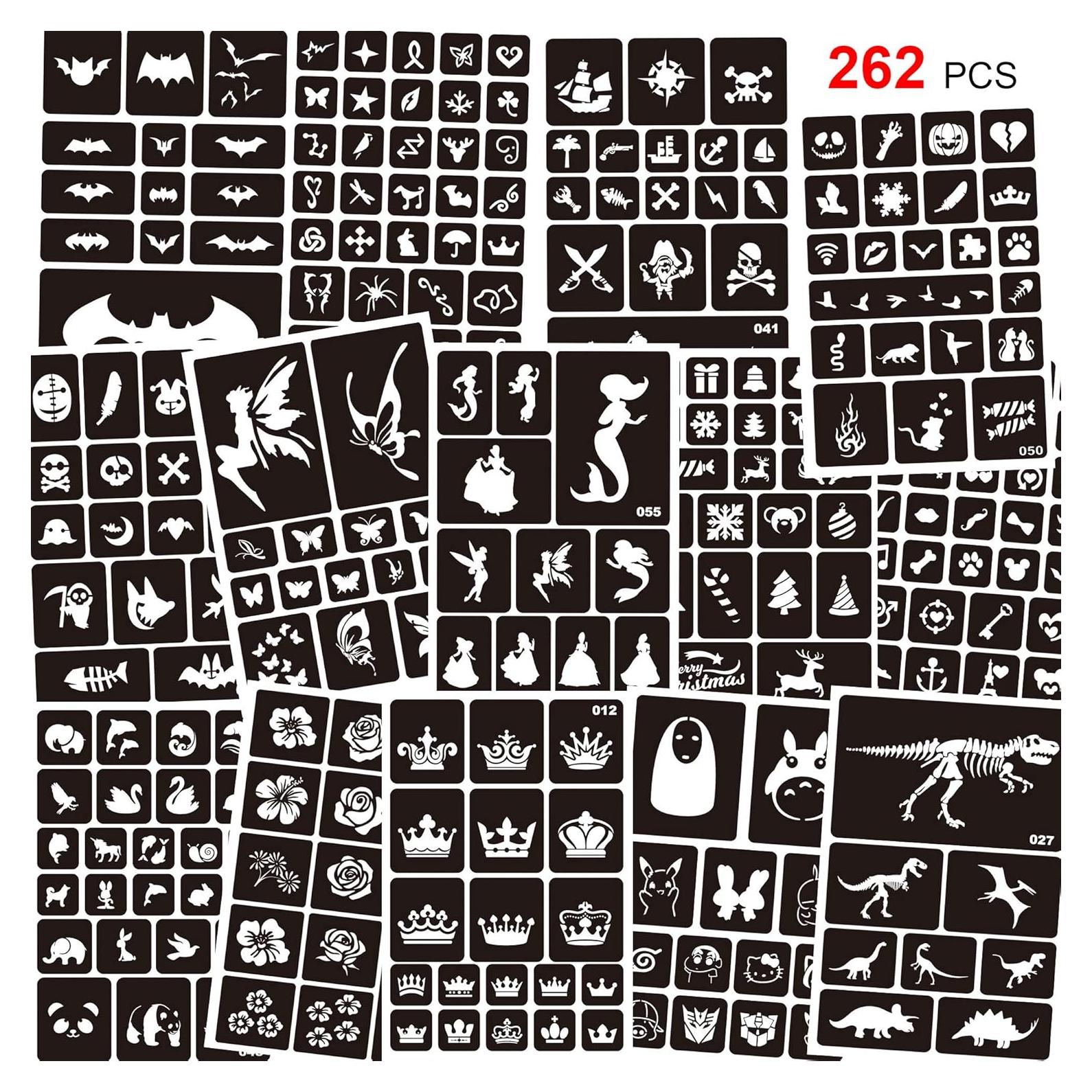 Konsait 262 Plantillas de Tatuajes Temporales para Niños