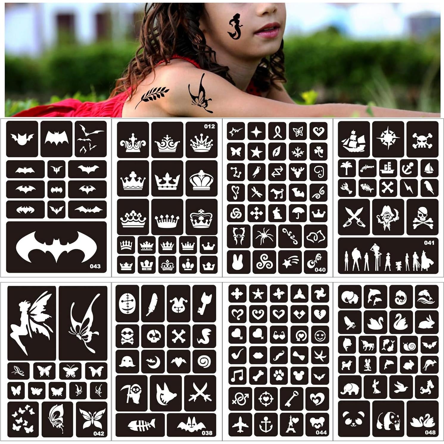 Konsait 262 Plantillas de Tatuajes Temporales para Niños