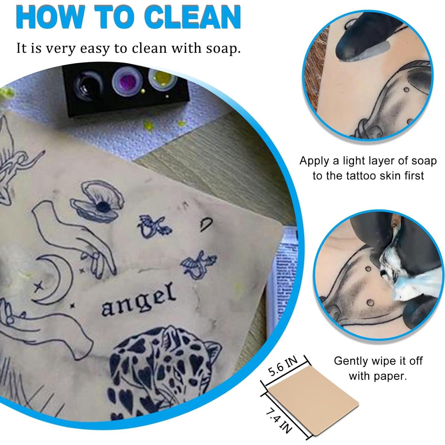 Kit de Piel de Práctica para Tatuaje Emalla 3mm Doble Cara 8 Piezas