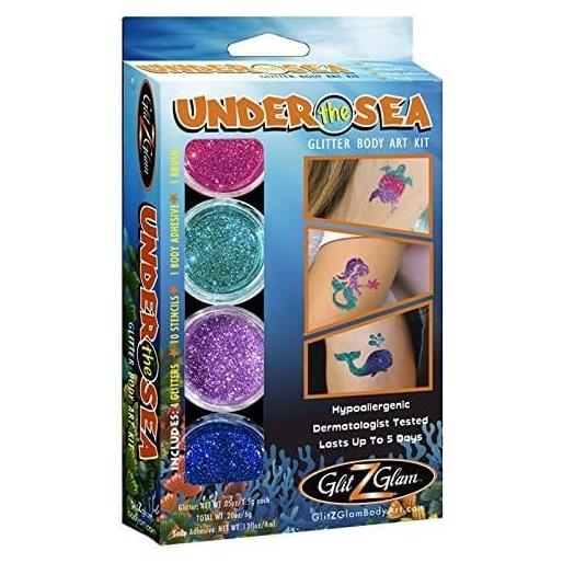 Kit de Tatuajes Temporales Bajo el Mar - Multicolor 16.5x10.4cm