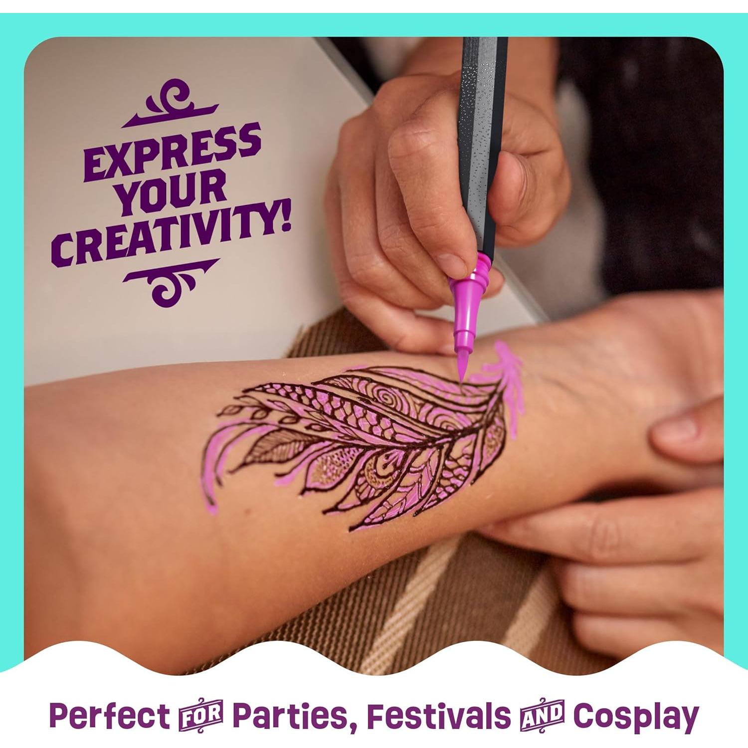 Marcadores de Tatuajes Temporales Pretty Me - 8 Piezas Multicolor