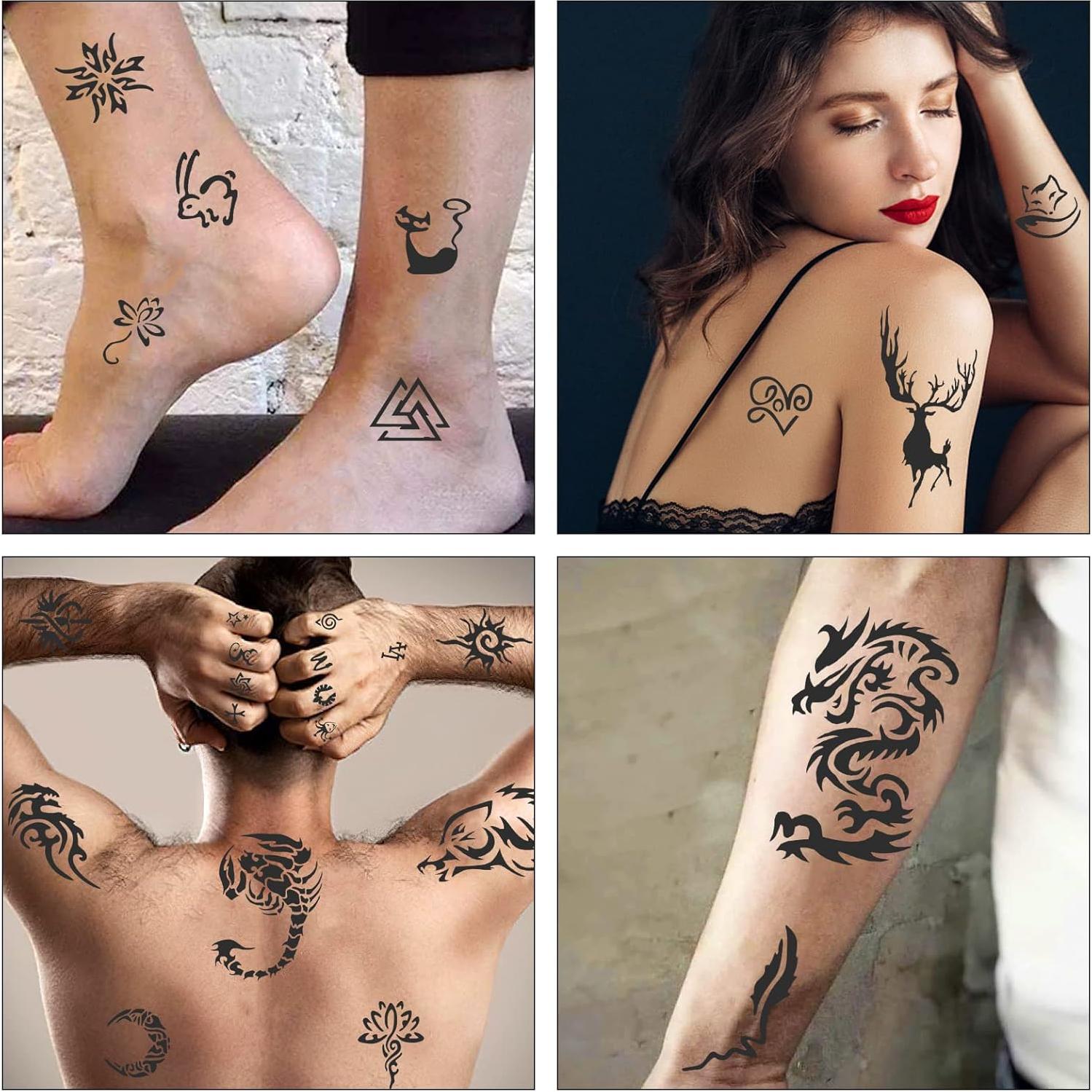 Kit de Plantillas de Tatuajes de Henna FANOST 24 Hojas 400 Diseños