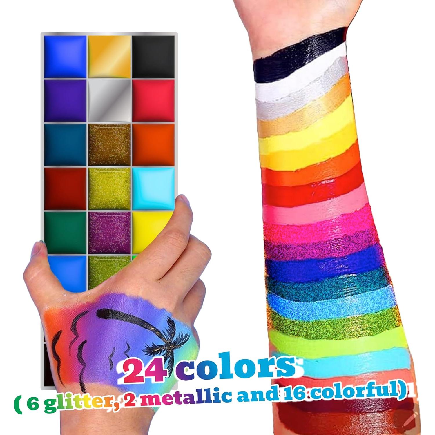 FACEGEM LONDON Face Paint Kit - Glitter Tattoos, Face Gems, Temporary Tattoos, Festival Accessories for Kids & Girls Birthday Present