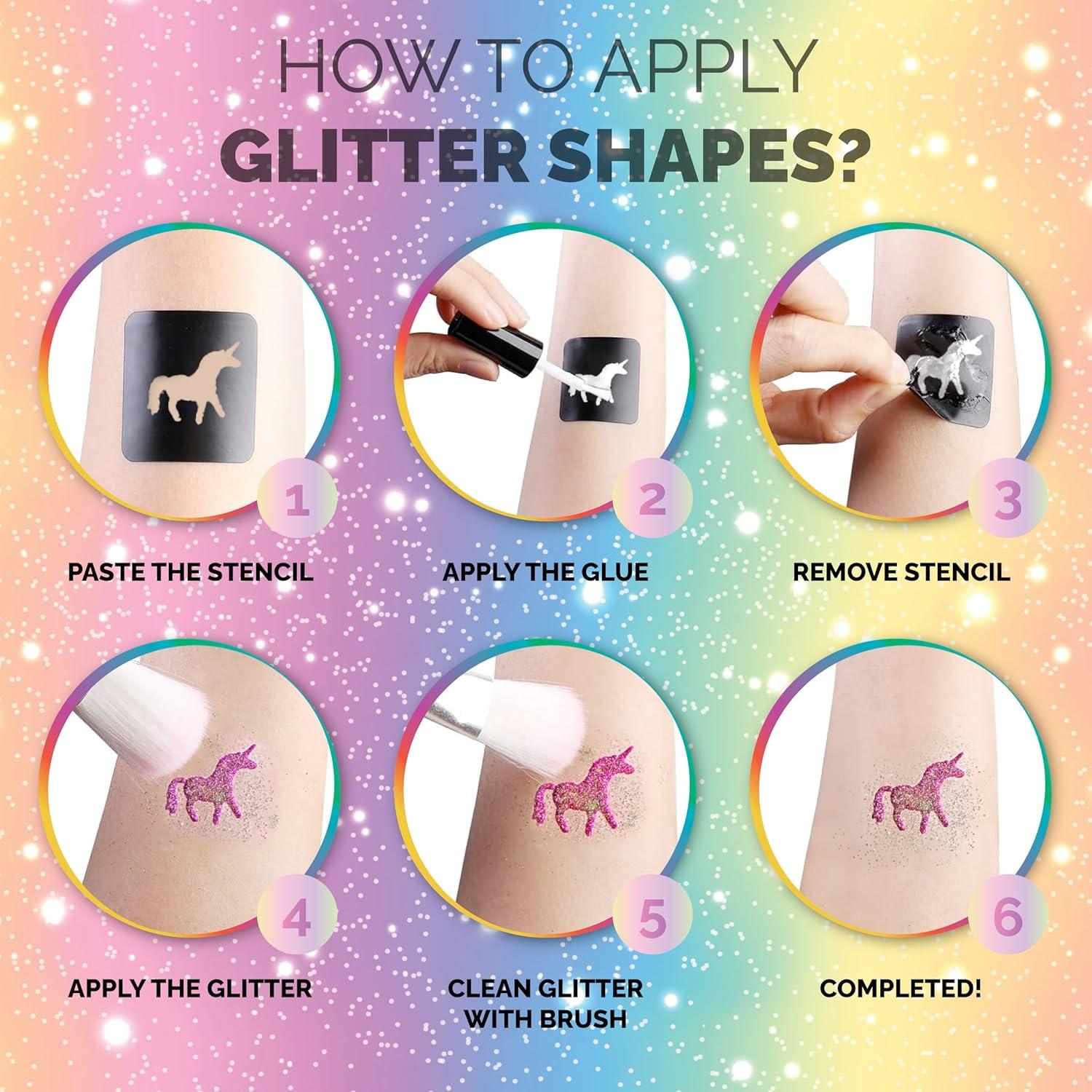 FACEGEM LONDON Face Paint Kit - Glitter Tattoos, Face Gems, Temporary Tattoos, Festival Accessories for Kids & Girls Birthday Present