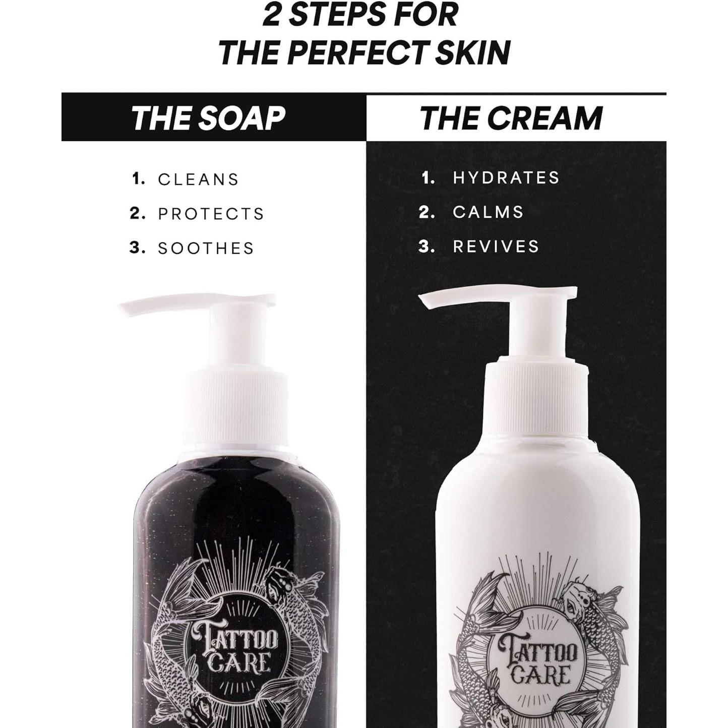 Kit de Cuidado de Tatuajes Tattoo Care - Crema y Jabón 198.1 ml