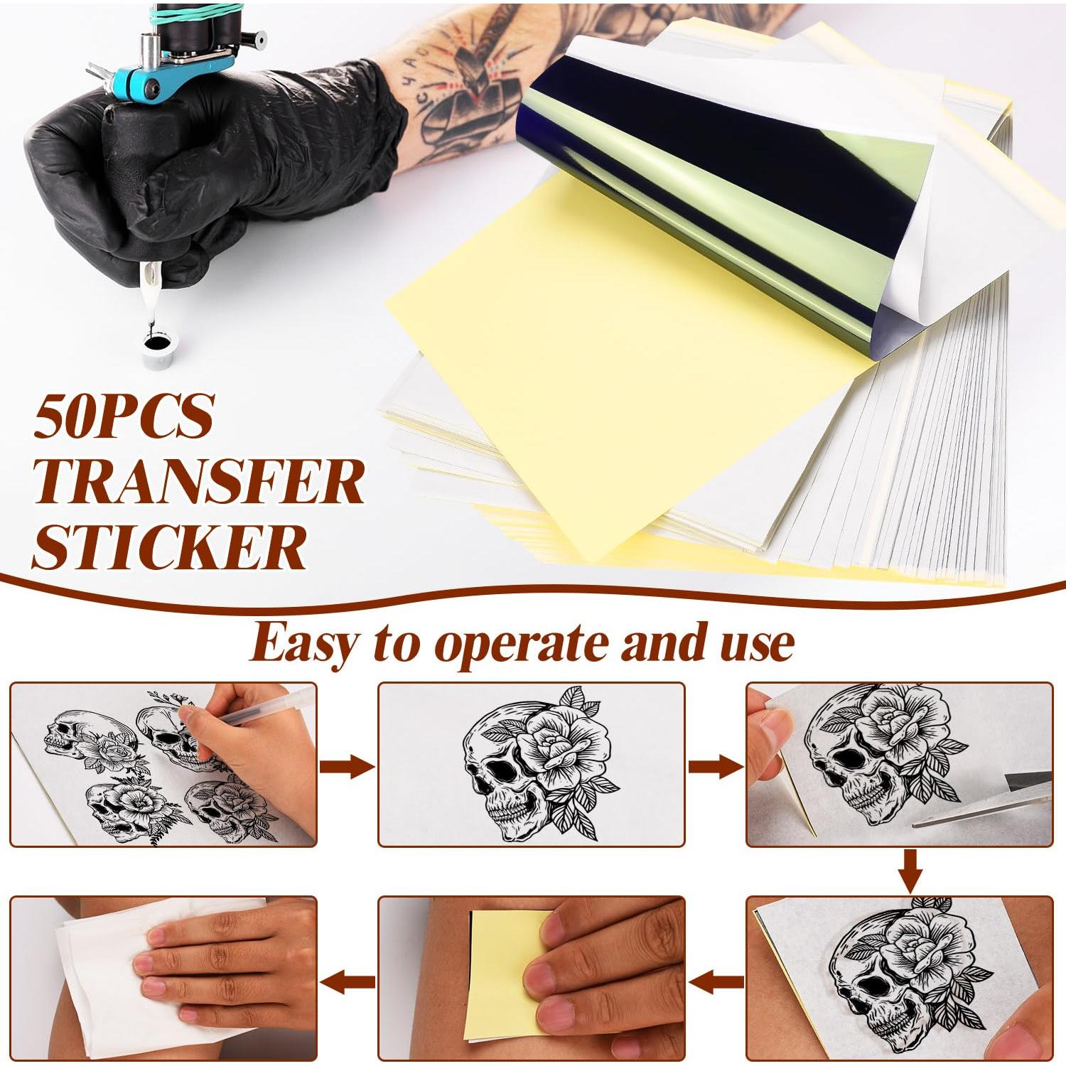 Kit de Práctica de Tatuaje KXCOFTXI - 20 Pieles + 50 Papeles A4