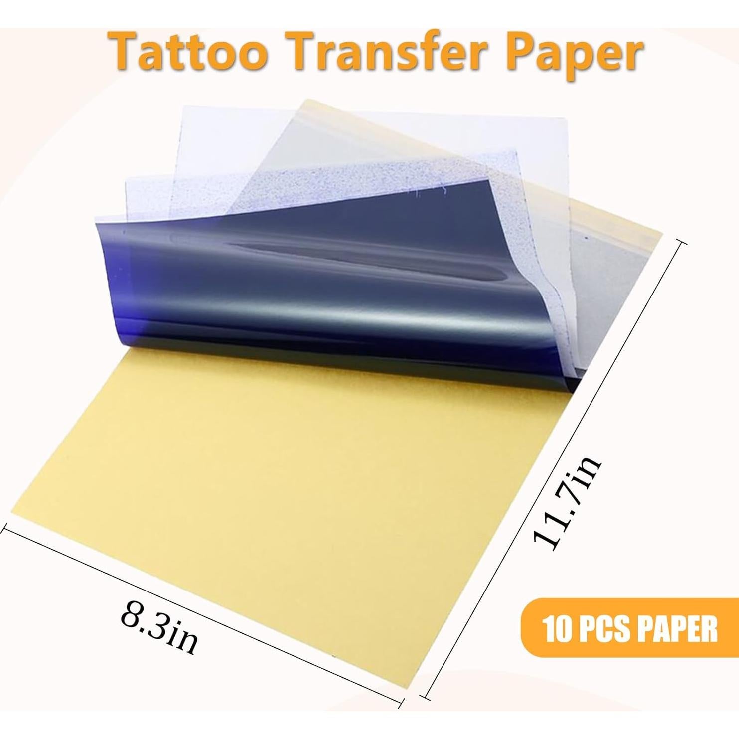 Kit de Práctica de Tatuaje TONBAO - 5 Pieles 3mm + 10 Papeles