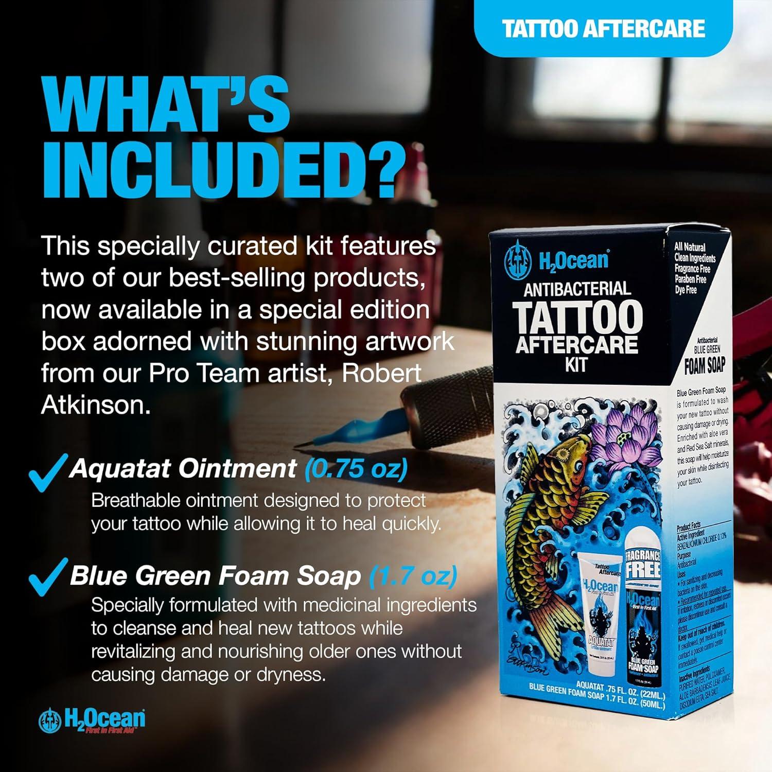 Kit Cuidado Tatuajes H2Ocean - Jabón Espuma y Ungüento