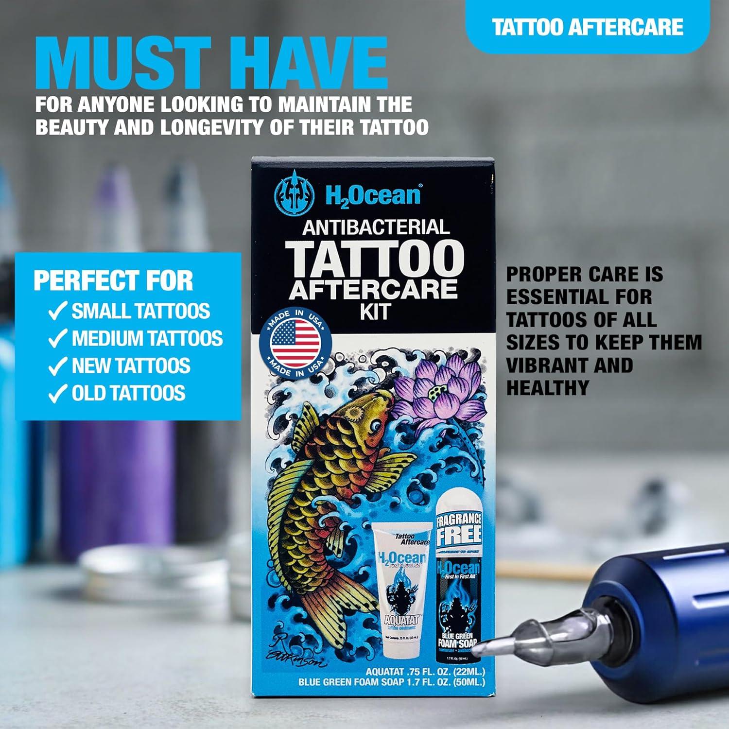 Kit Cuidado Tatuajes H2Ocean - Jabón Espuma y Ungüento