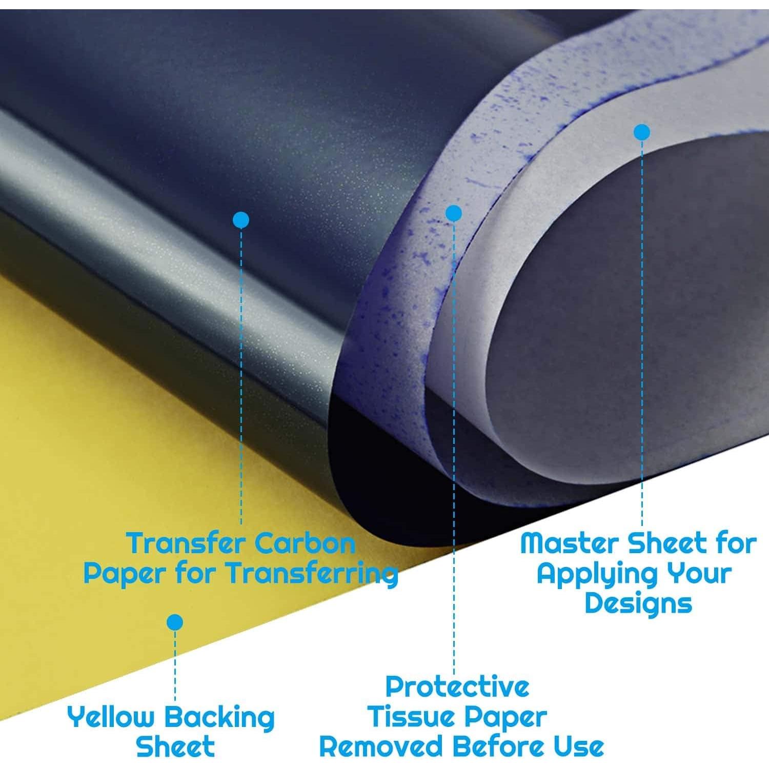 100 Hojas Papel de Transferencia de Tatuaje Audab 21x30 cm