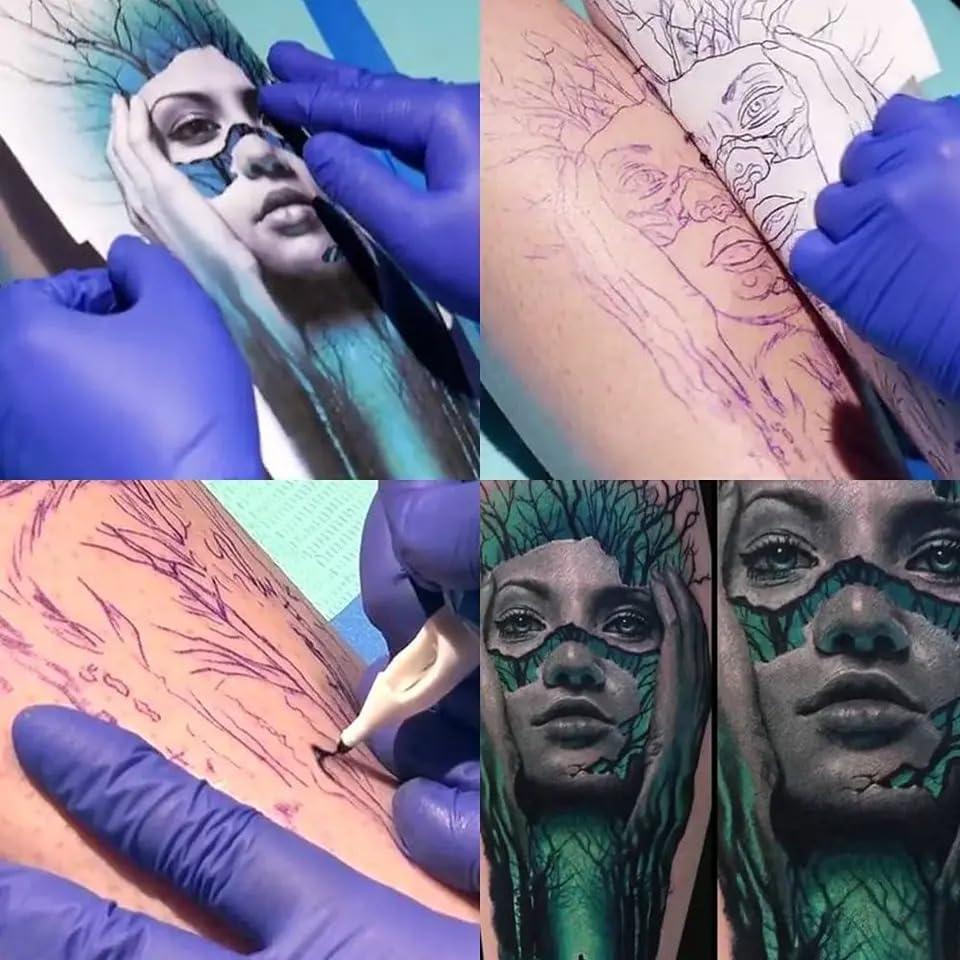 Papel de Transferencia de Tatuaje Yuelong A4 50 Hojas 4 Capas