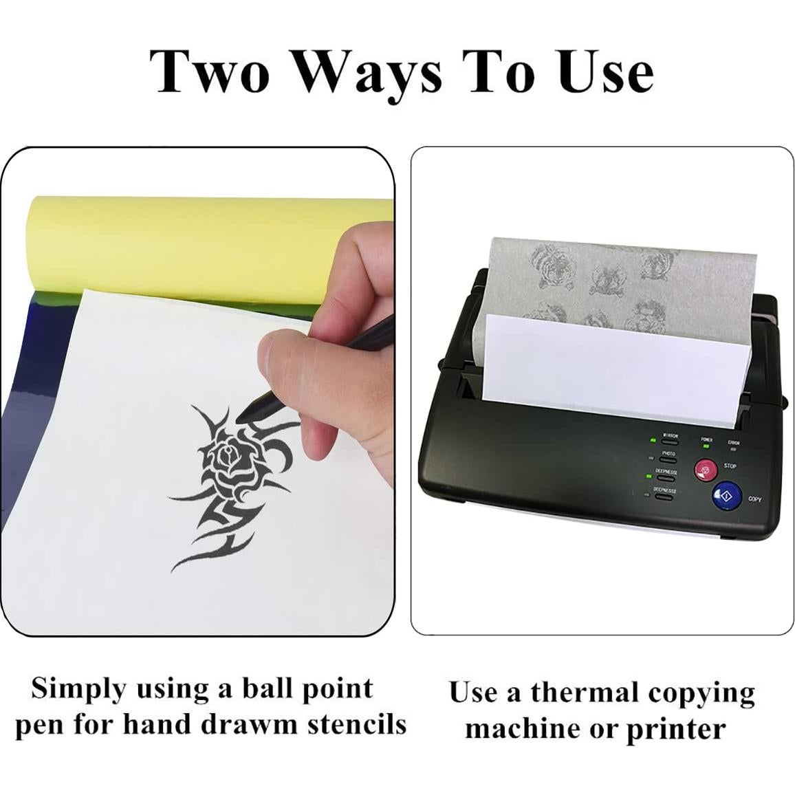 Papel de Transferencia de Tatuajes Damsale 100 Hojas A4 4 Capas