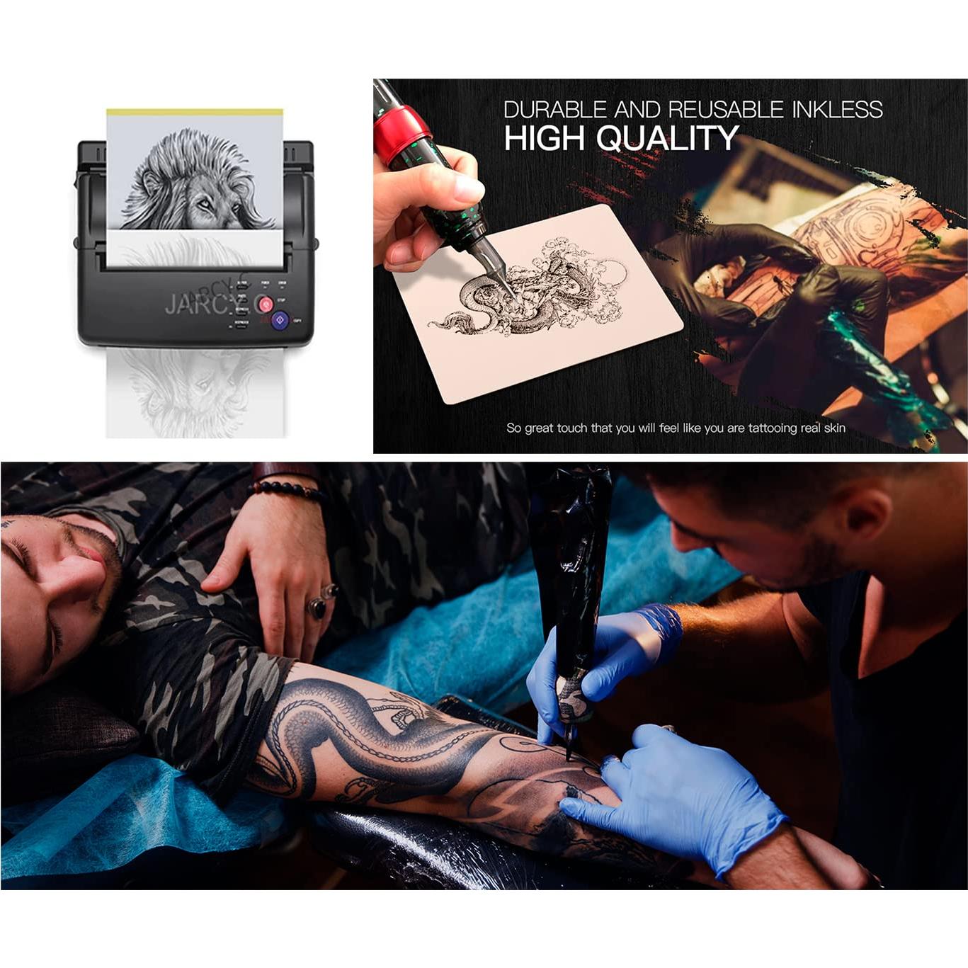 Papel de Transferencia de Tatuajes Damsale 100 Hojas A4 4 Capas