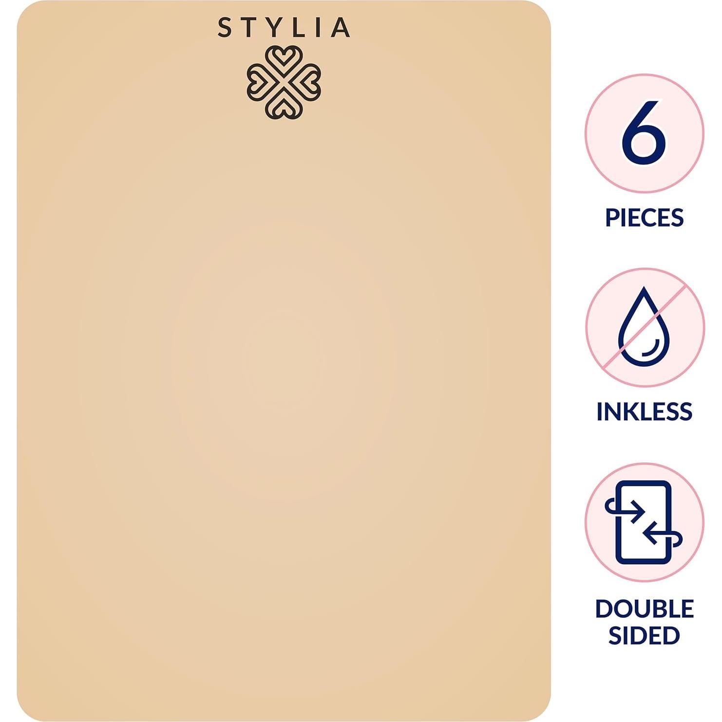 Hoja de Silicona para Práctica de Microblading Stylia - 6 Piezas