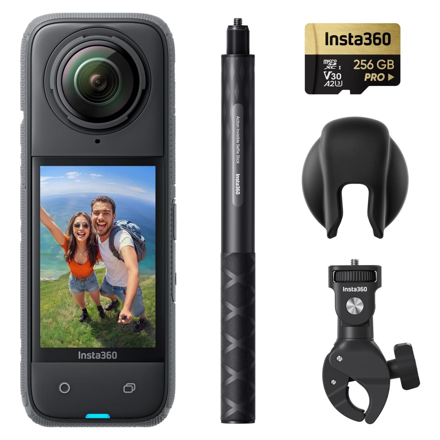 Cámara de Acción 360 Insta360 X4 Paquete Motocicleta 8K