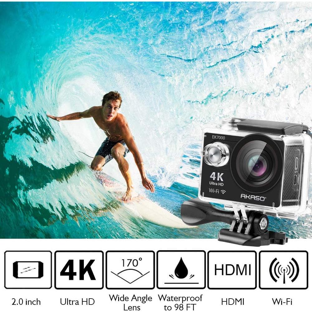 Cámara de acción AKASO EK7000 4K Ultra HD 30m resistente al agua