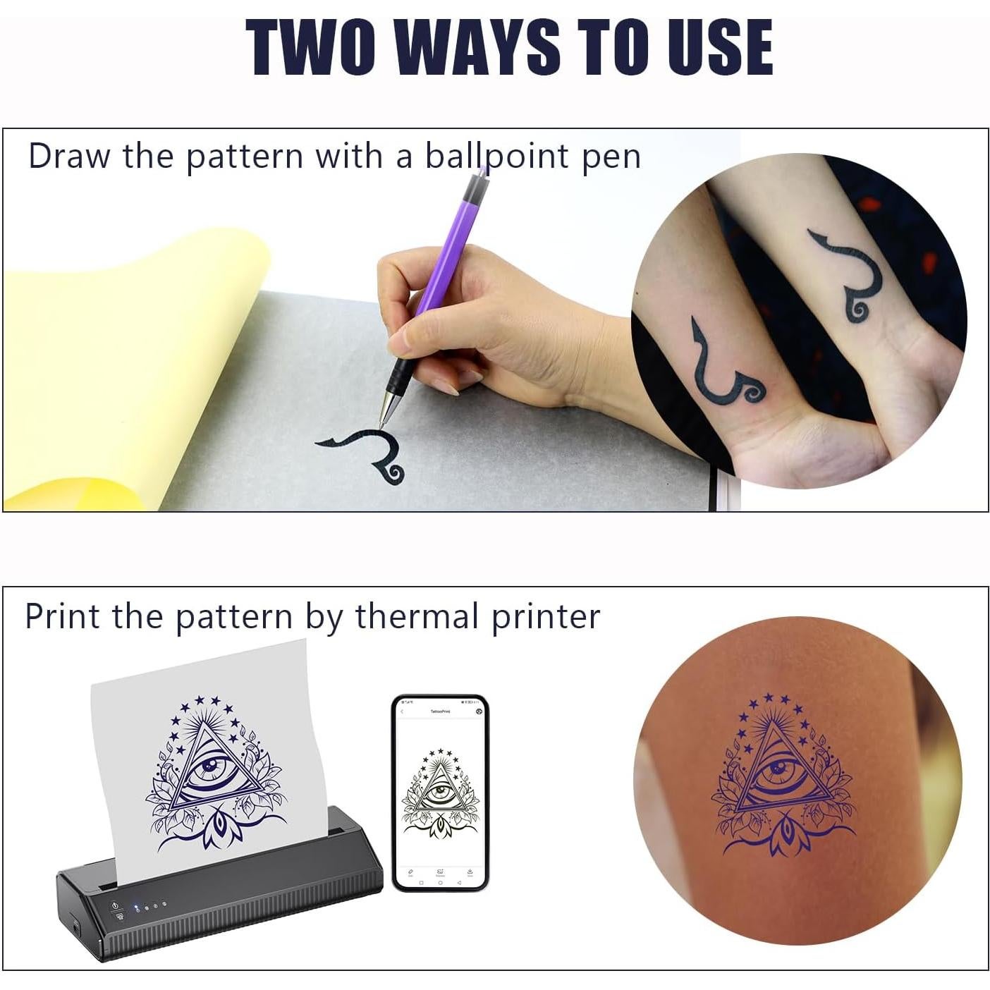 Papel de Transferencia de Tatuaje TATELF - 100 Hojas A4