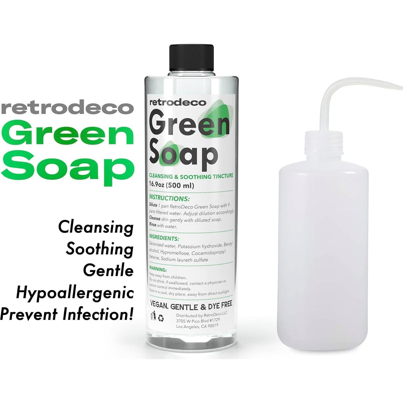 Jabón Verde Ultra Concentrado RetroDeco 500ml - Produce 4.9L