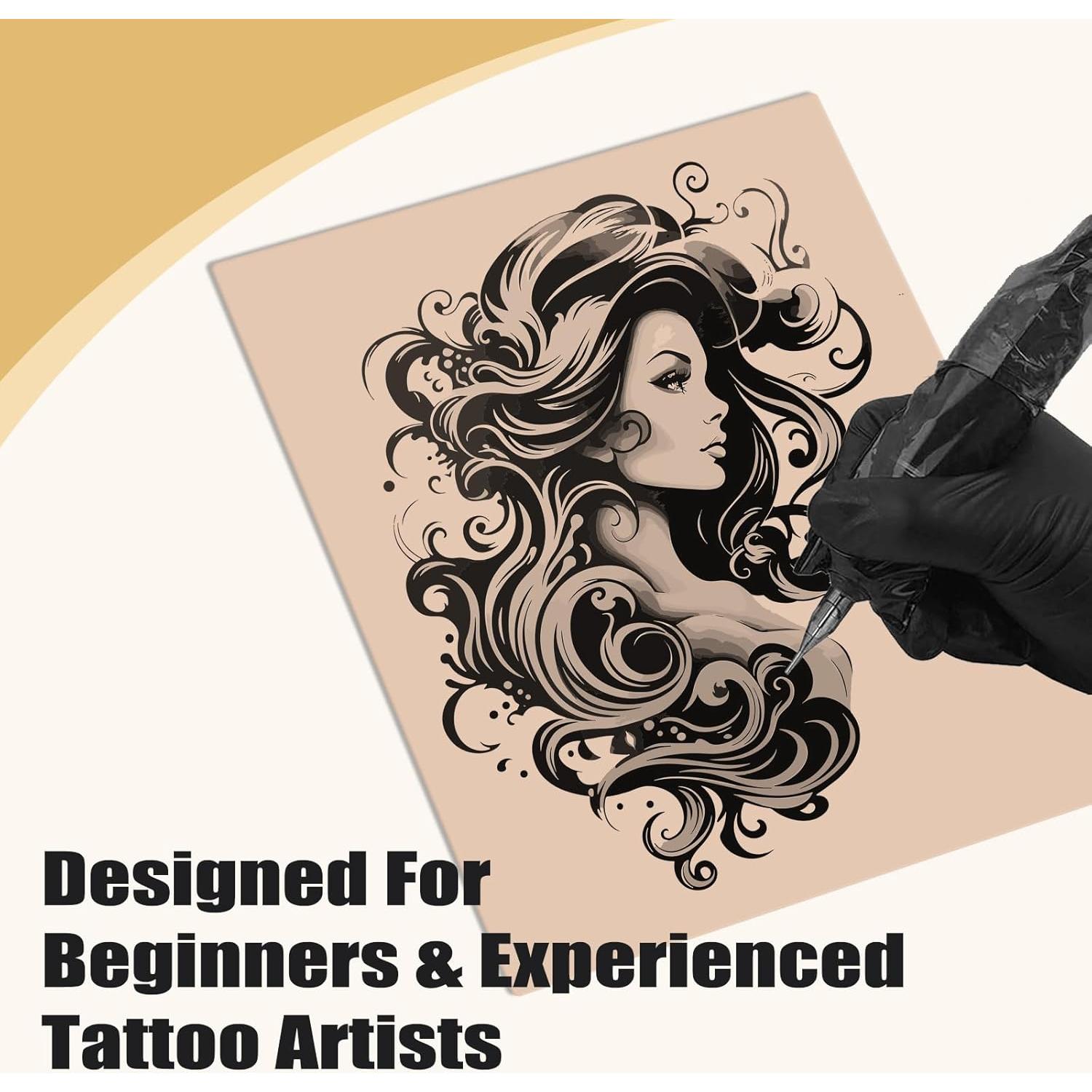 10 Pieles de Tatuaje Falsas 3mm LEEYUKA Doble Cara 18.8x14.2cm